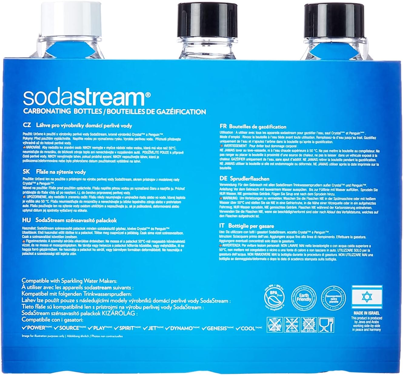 Sodastream Bottiglia in platisca 1 lt. Per tutti i gasatori (3 pezzi)