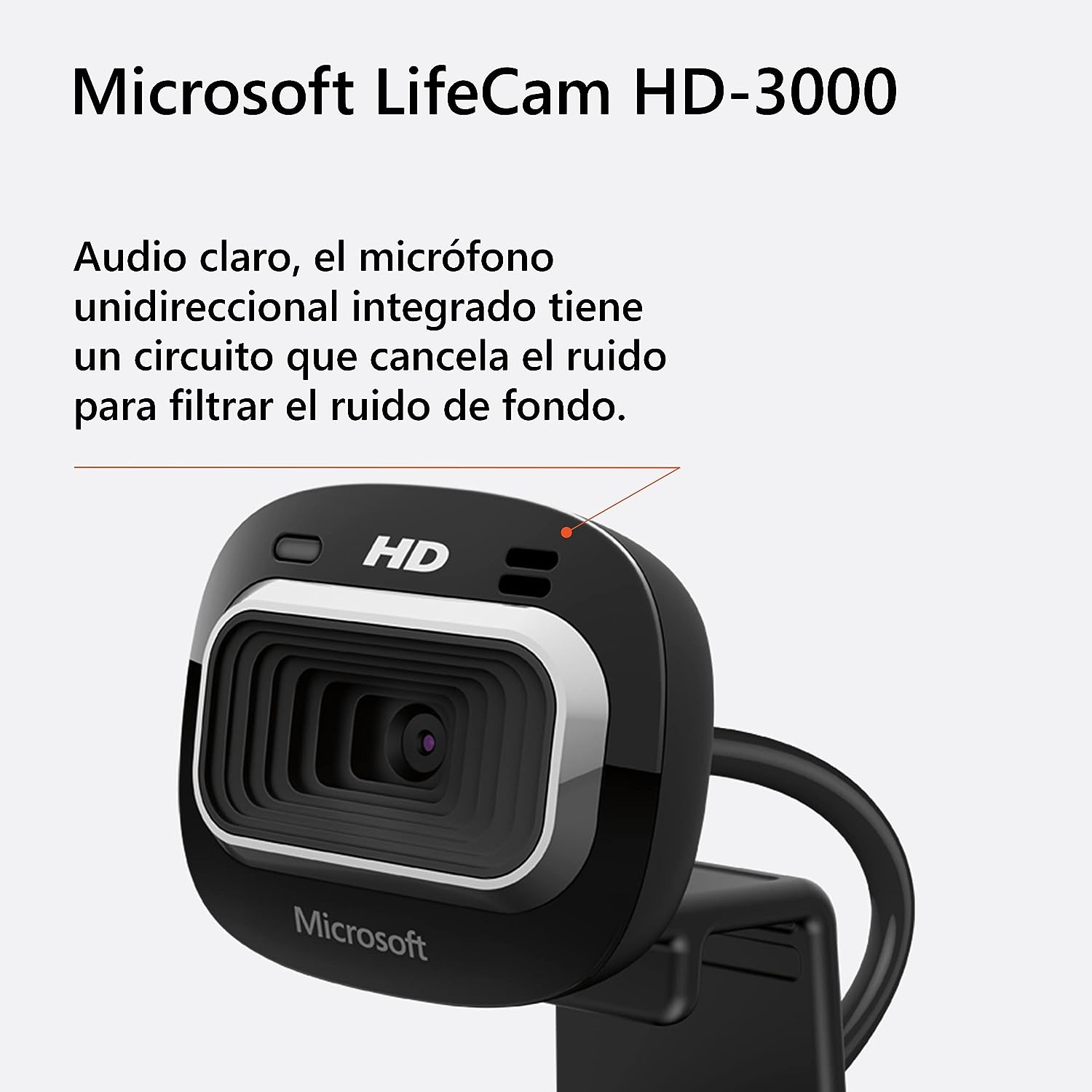 Microsoft T3H00013 Webcam 720p C/mic. Lifecam Hd 3000 Nero