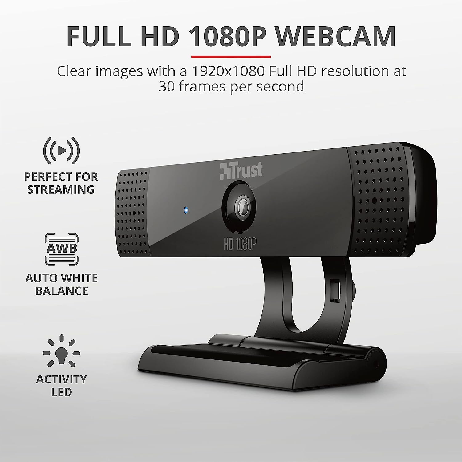 Trust Gaming GXT 1160 Vero Webcam Full HD 1080p Nero
