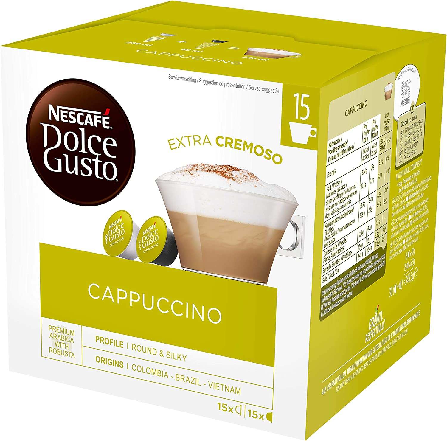 Nescafe 12483618 Capsule Caffe D.gusto Cappuccino Magnumpack 30pz