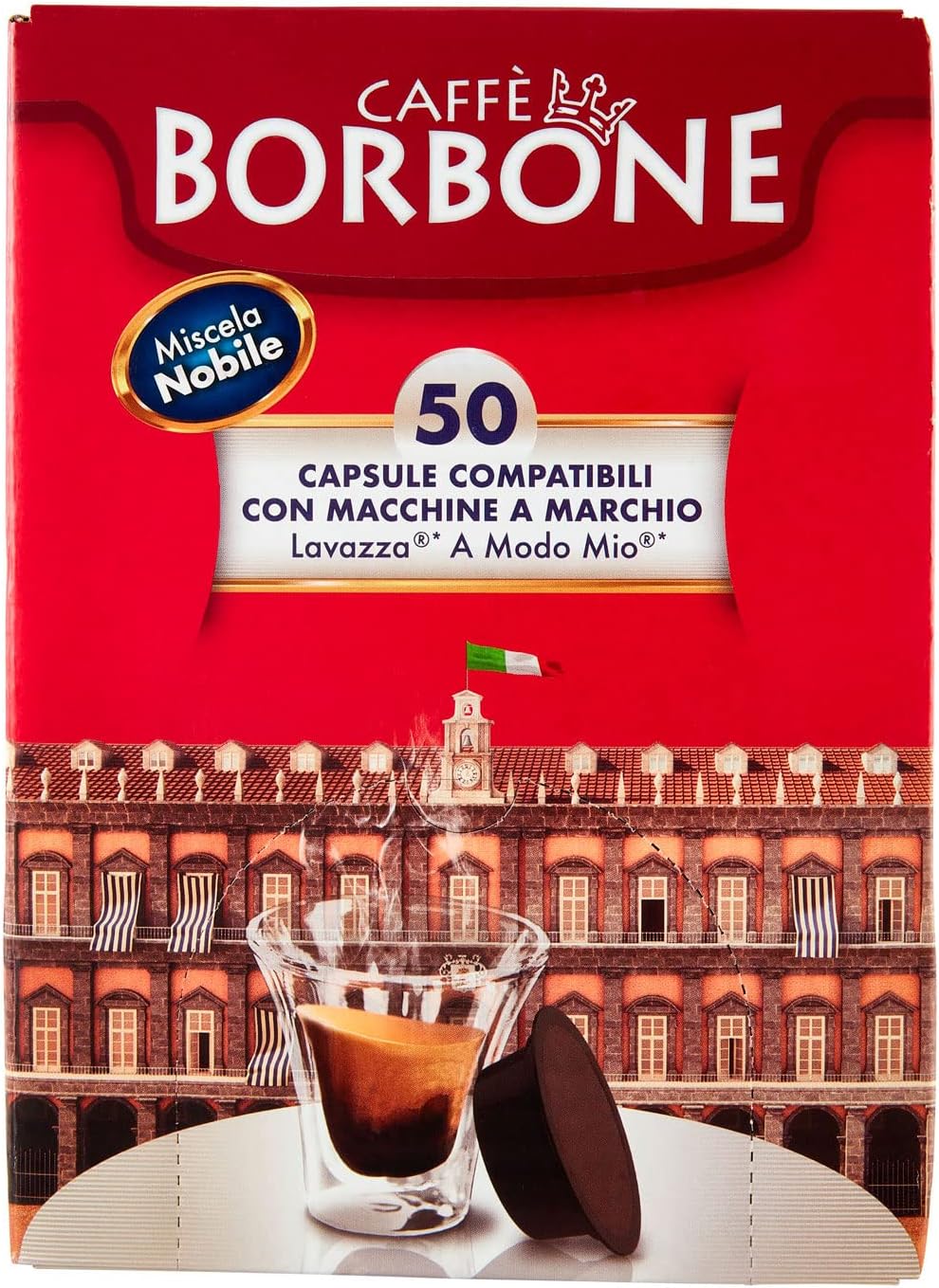 Caffe Borbone AMSBLUPALAZNOBIL050N Capsule Caffe Comp.a Modo Mio Miscela Nobile 50pz