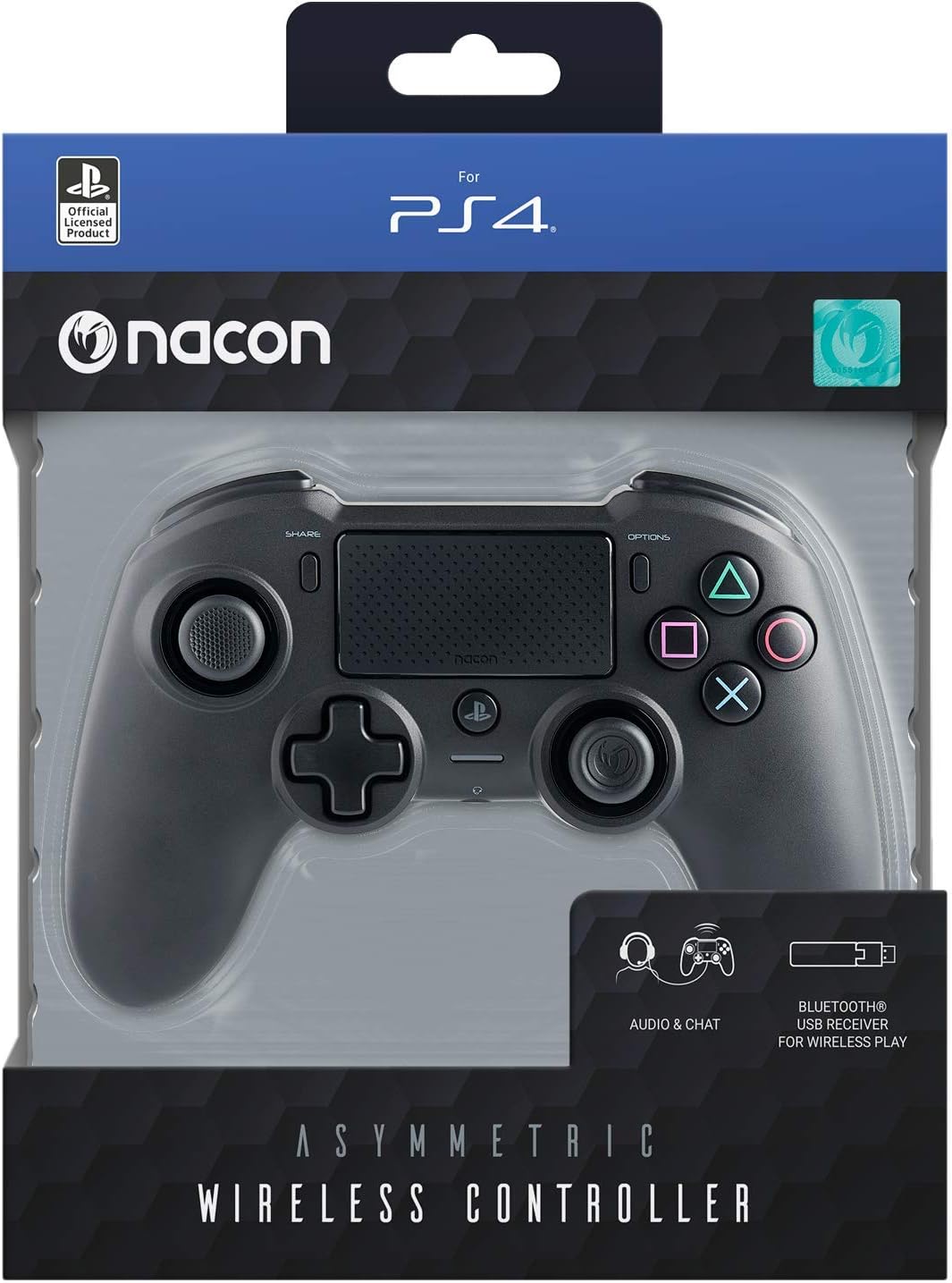Nacon Asymmetric Wireless Controller  PS4/PC Black