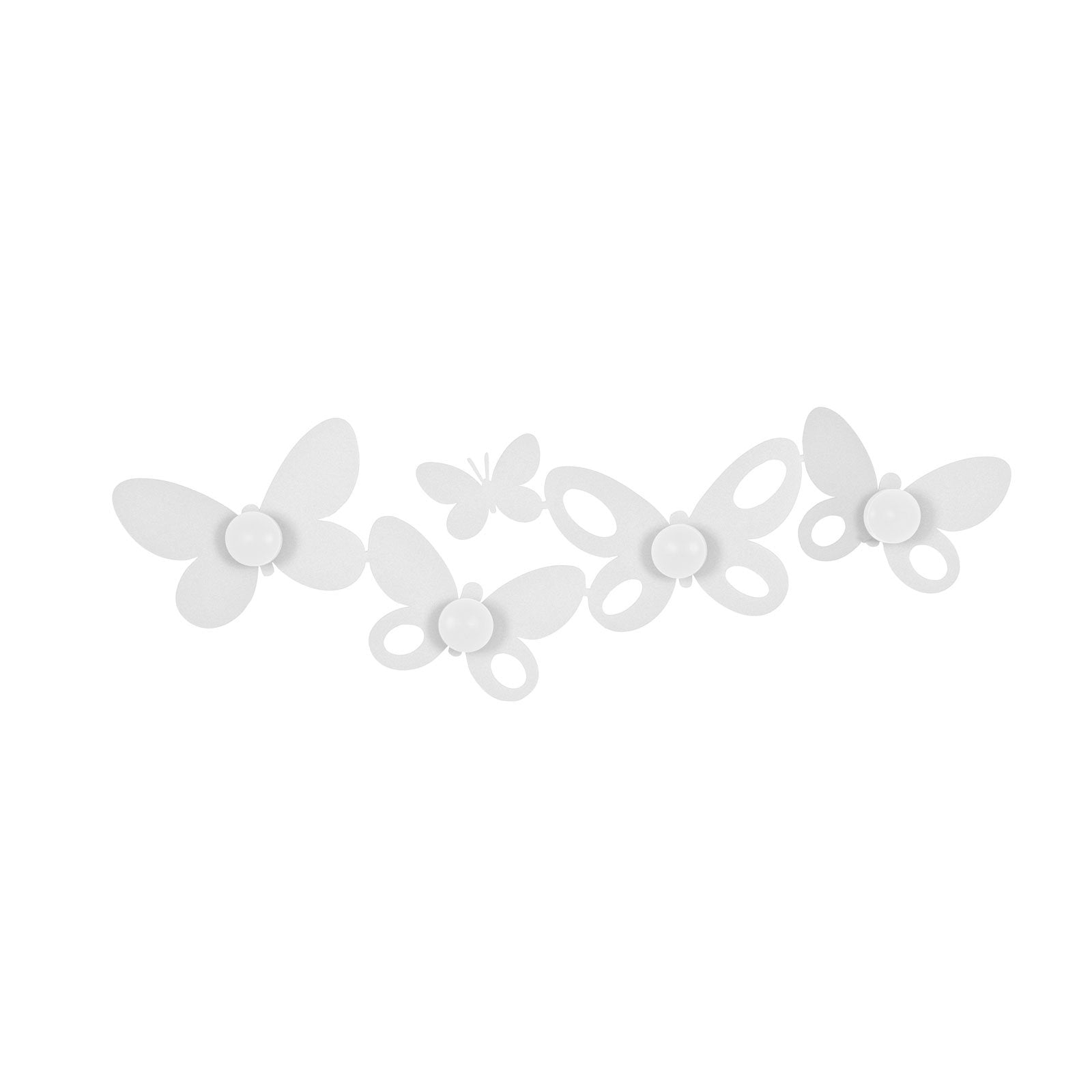 Arti & Mestieri Appendiabiti da parete vivace Butterfly Bianco