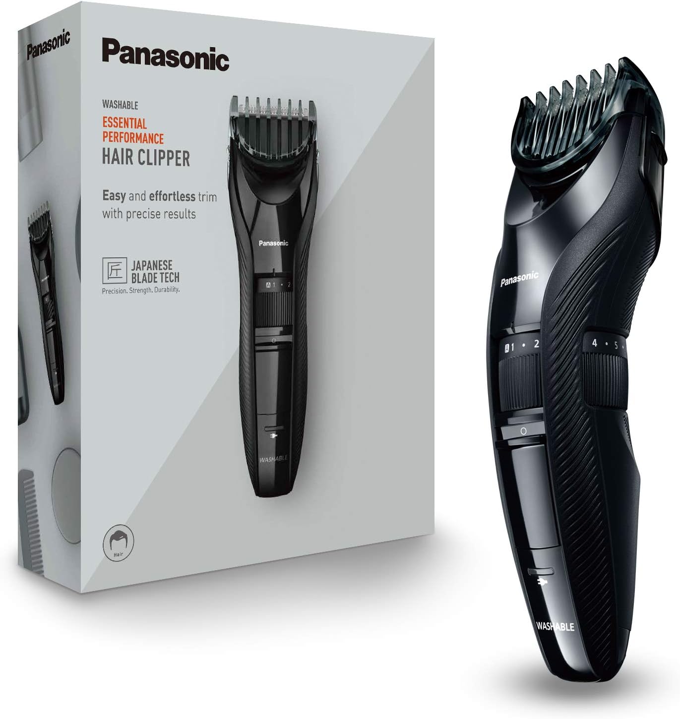 Panasonic ERGC53K503 Reg.capelli Ric/rete 20reg. 0.5-10mm Wet/dry Nero