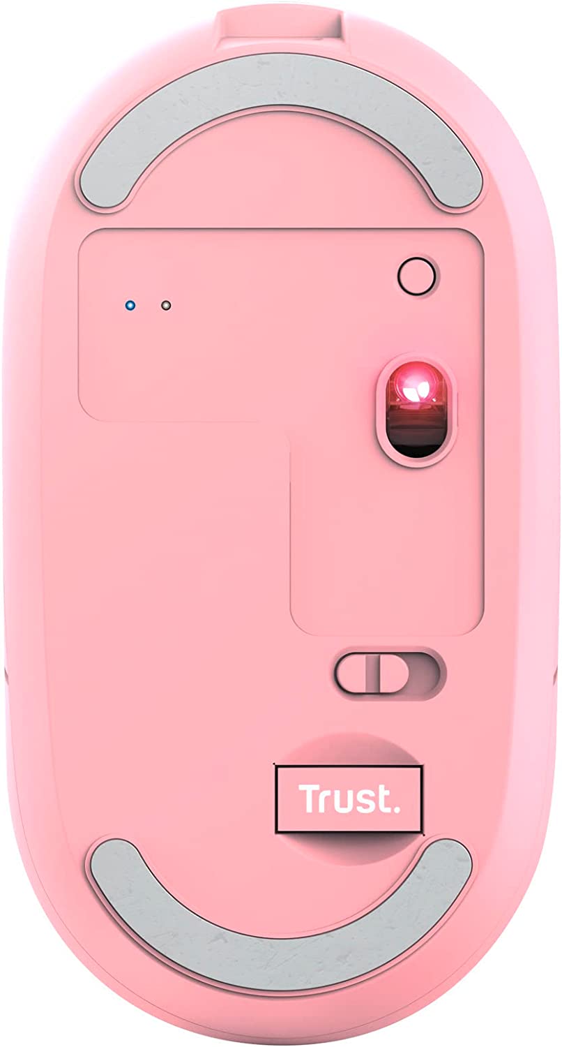 Trust Puck Mouse ultrasottile wireless ricaricabile Rosa