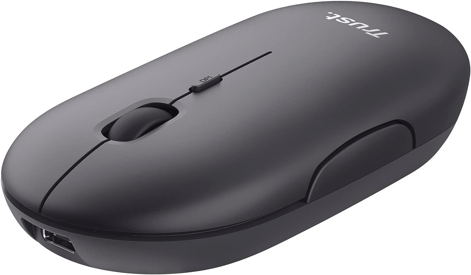 Trust Puck Mouse ultrasottile wireless ricaricabile Nero