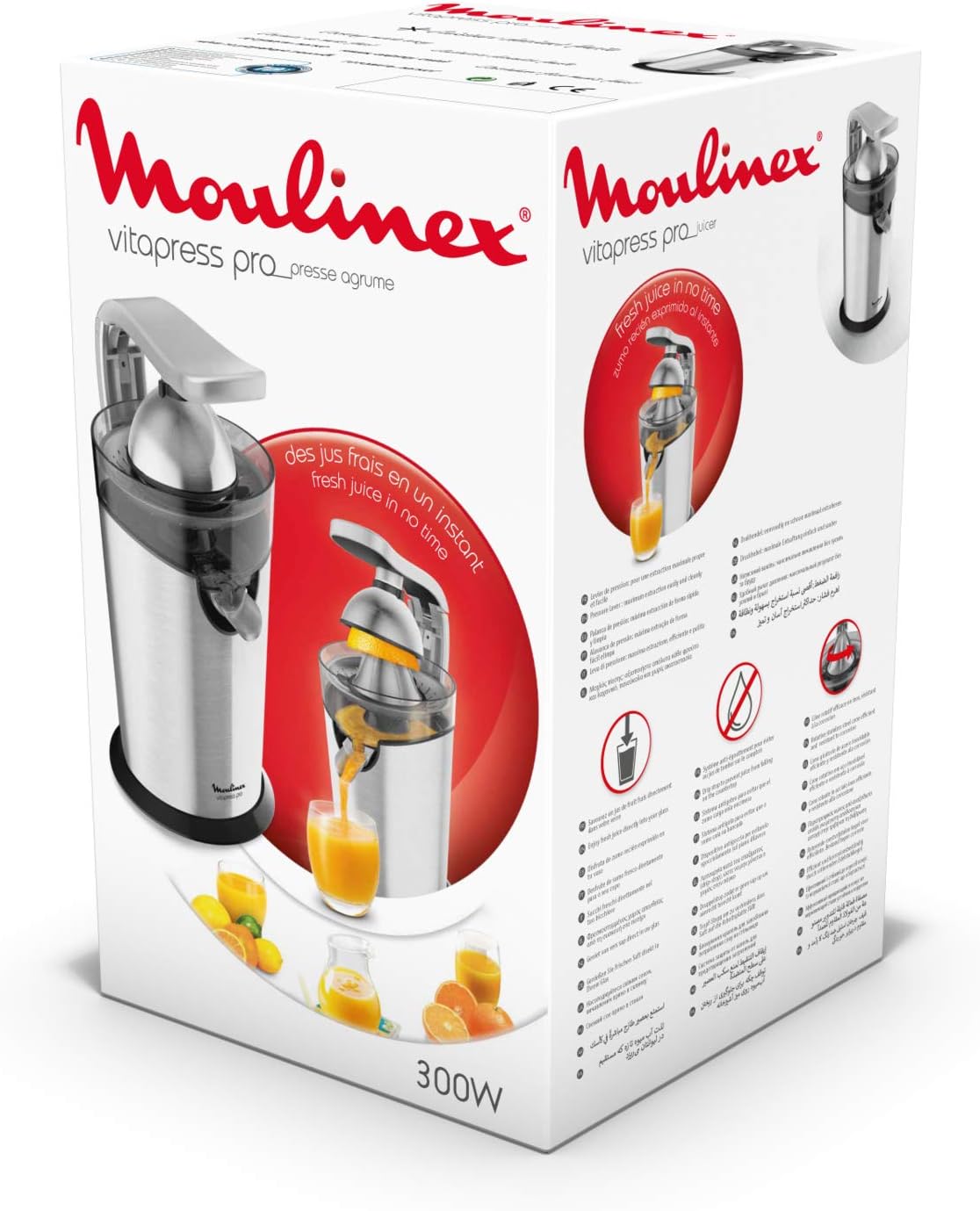 Moulinex PC700D Spremiagrumi A Pressione 300w Cono Inox