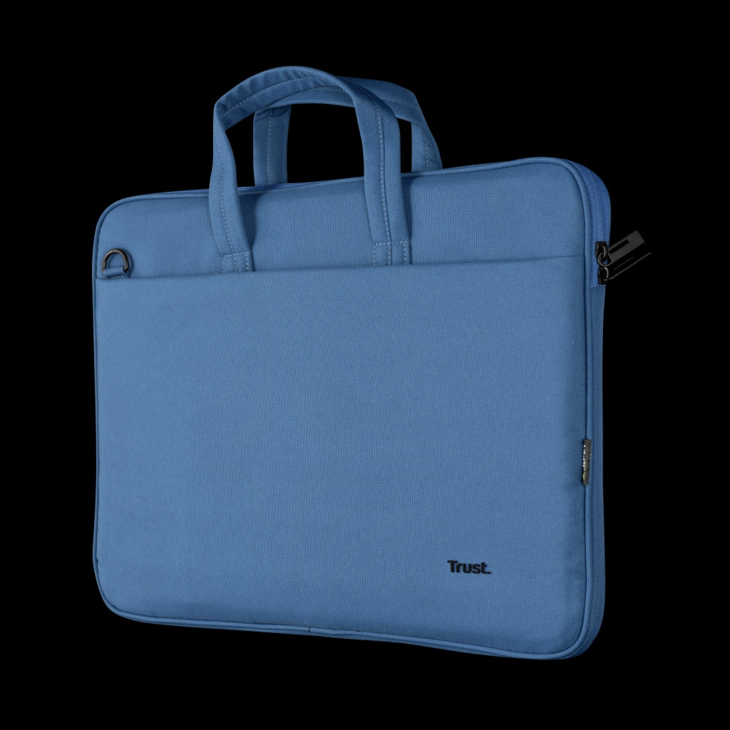 Trust Bologna Sottile borsa per laptop ecocompatibile, per laptop da 16 pollici Blu