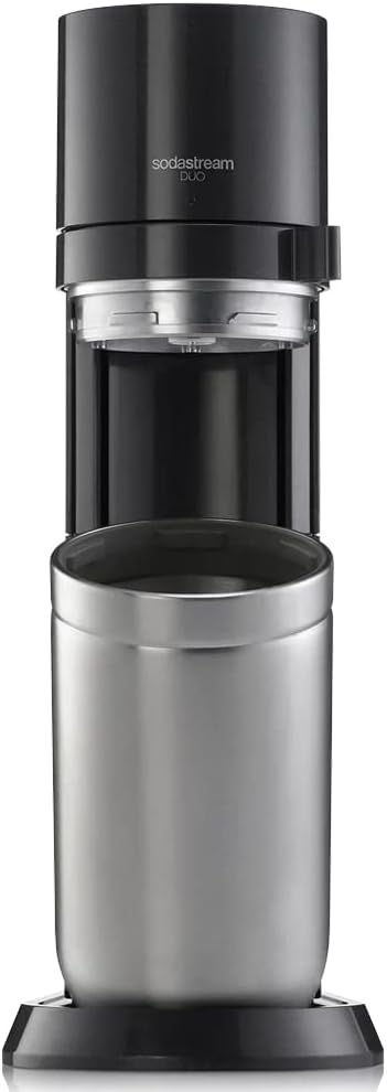 Sodastream 2270148 Gasatore Duo Black+b.vetro 1lt+b.plast.1lt+cilind.
