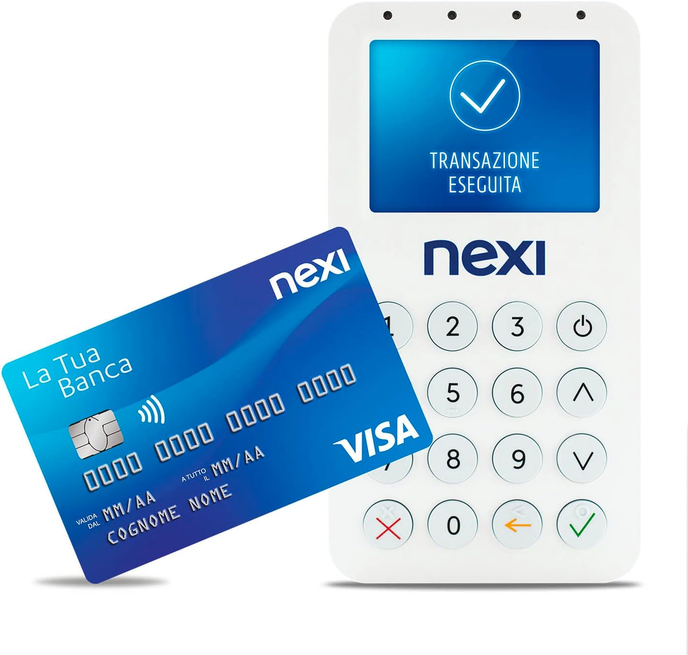 Nexi DTB55 Lettore Di Carte Mobile Pos Bt Contactless Bianco
