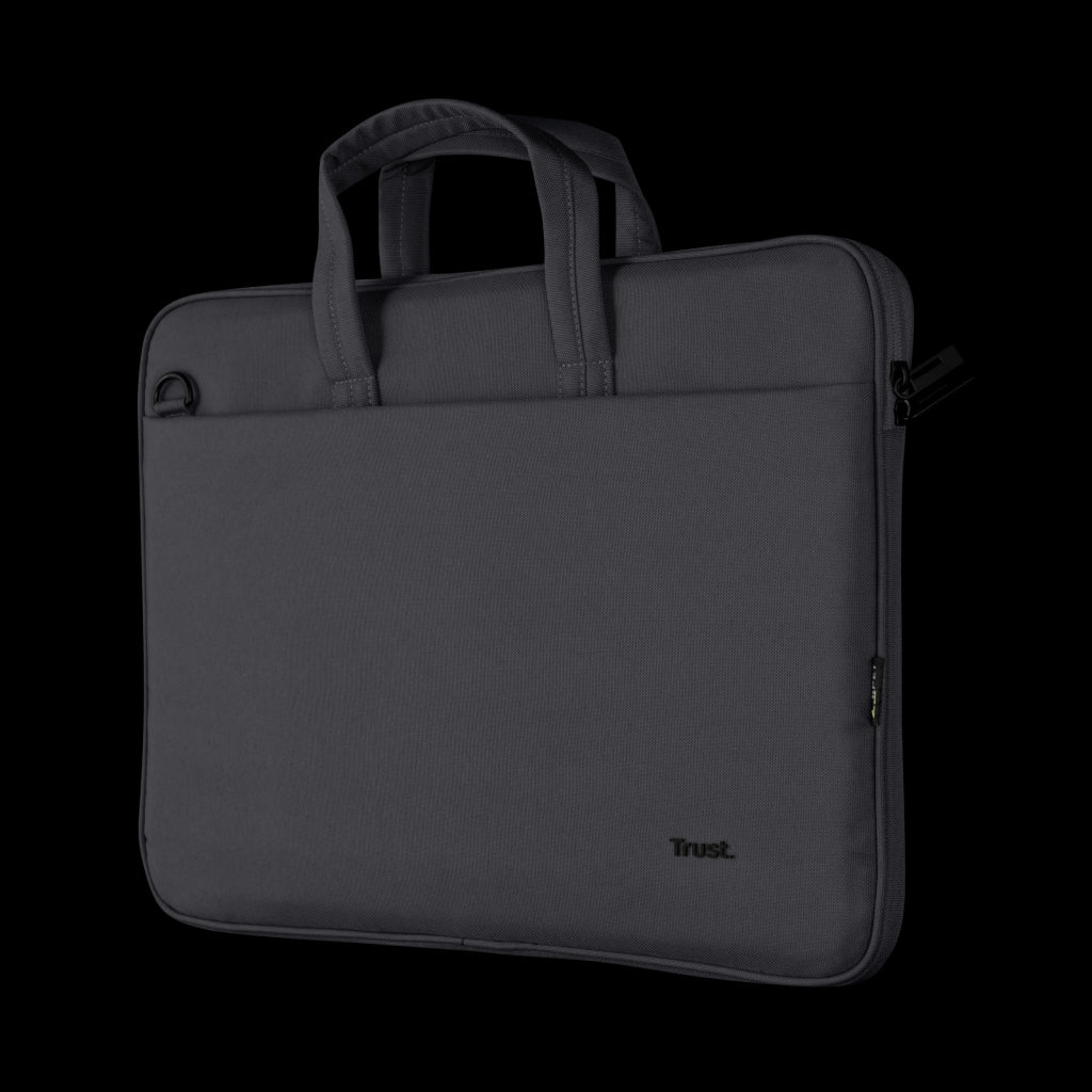Trust Bologna Sottile borsa per laptop ecocompatibile, per laptop da 16 pollici Nero