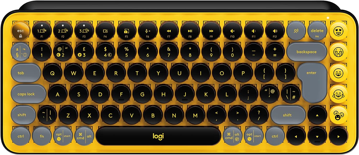 Logitech 920010725 Tastiera Pop Keys Meccanica Wlss Bt Blast Yellow