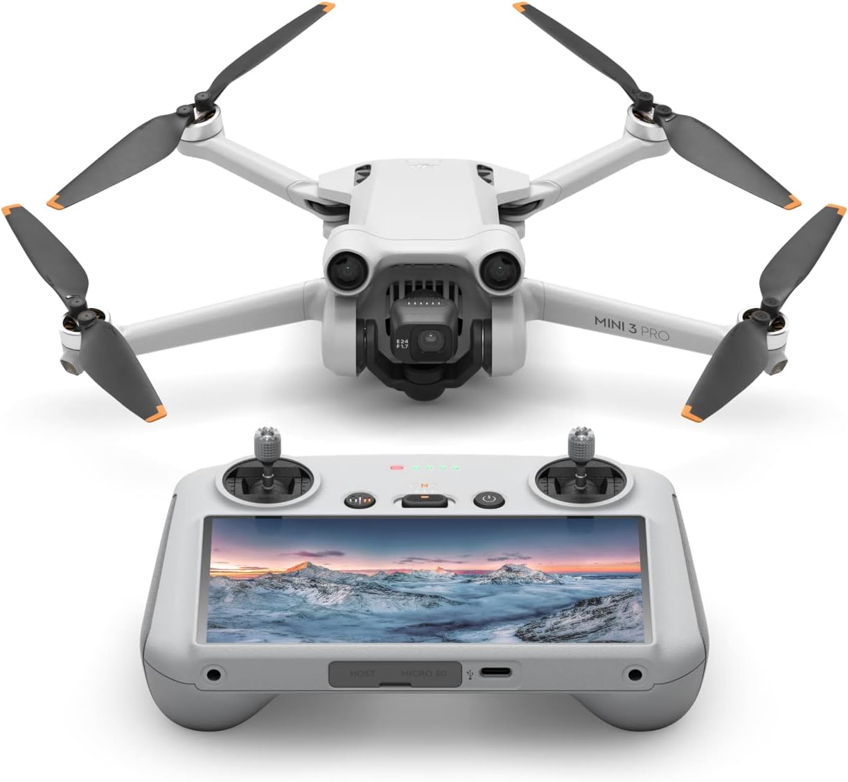 Dji MINI3PRORC Drone C/cam Gimbal 3assi 4k Aut.30min +tlc/monitor