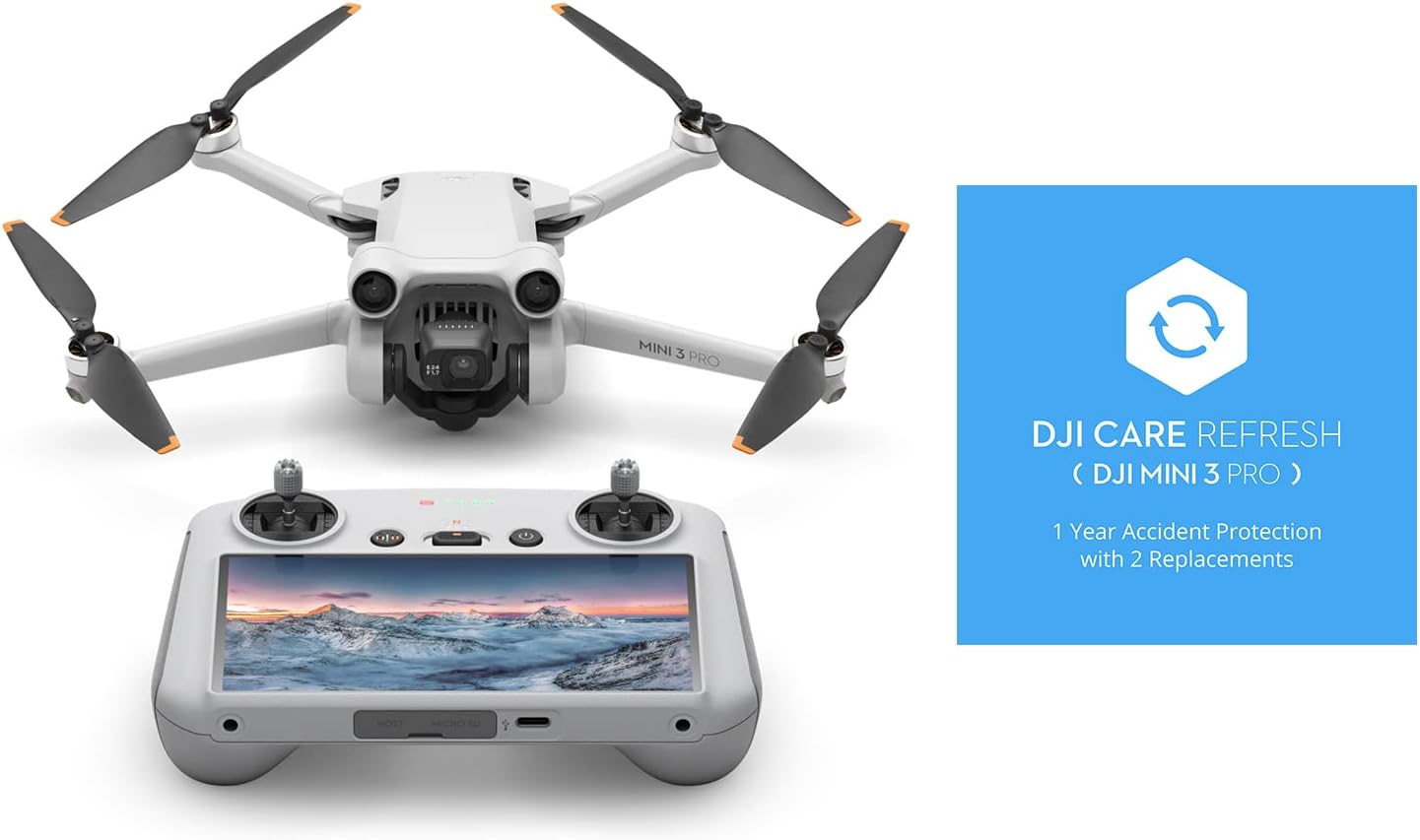 Dji MINI3PROGL Drone C/camera Gimbal 3assi 4k Aut.30min +tlc