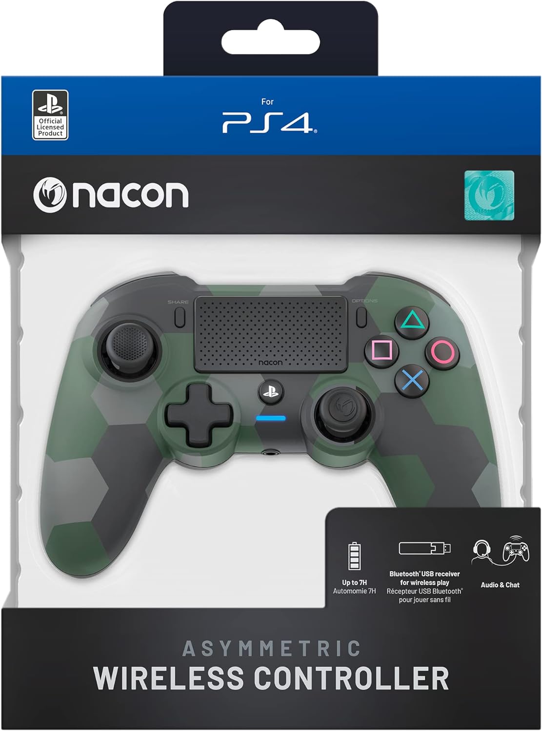 Nacon Asymmetric Wireless Controller  PS4/PC Camo Green