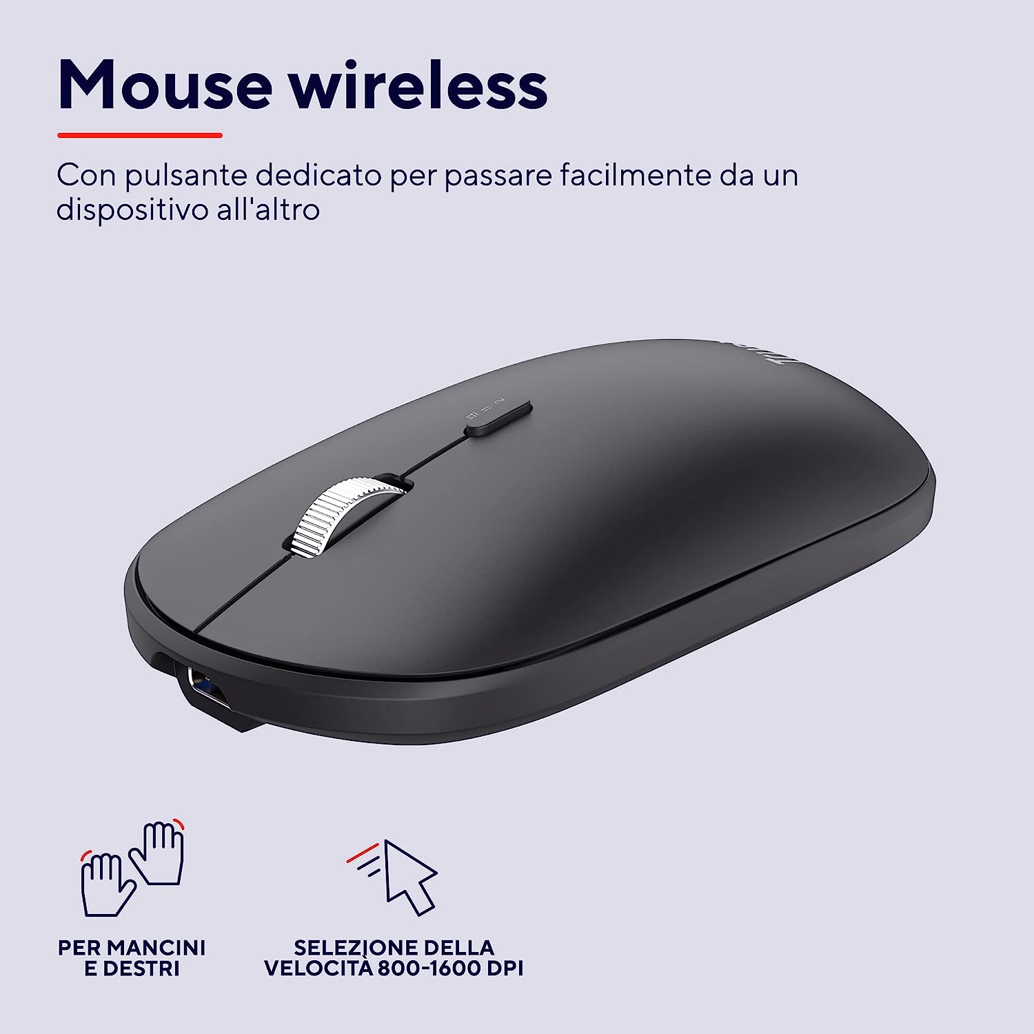 Trust Lyra Tastiera e mouse wireless con ricevitore Nero IT