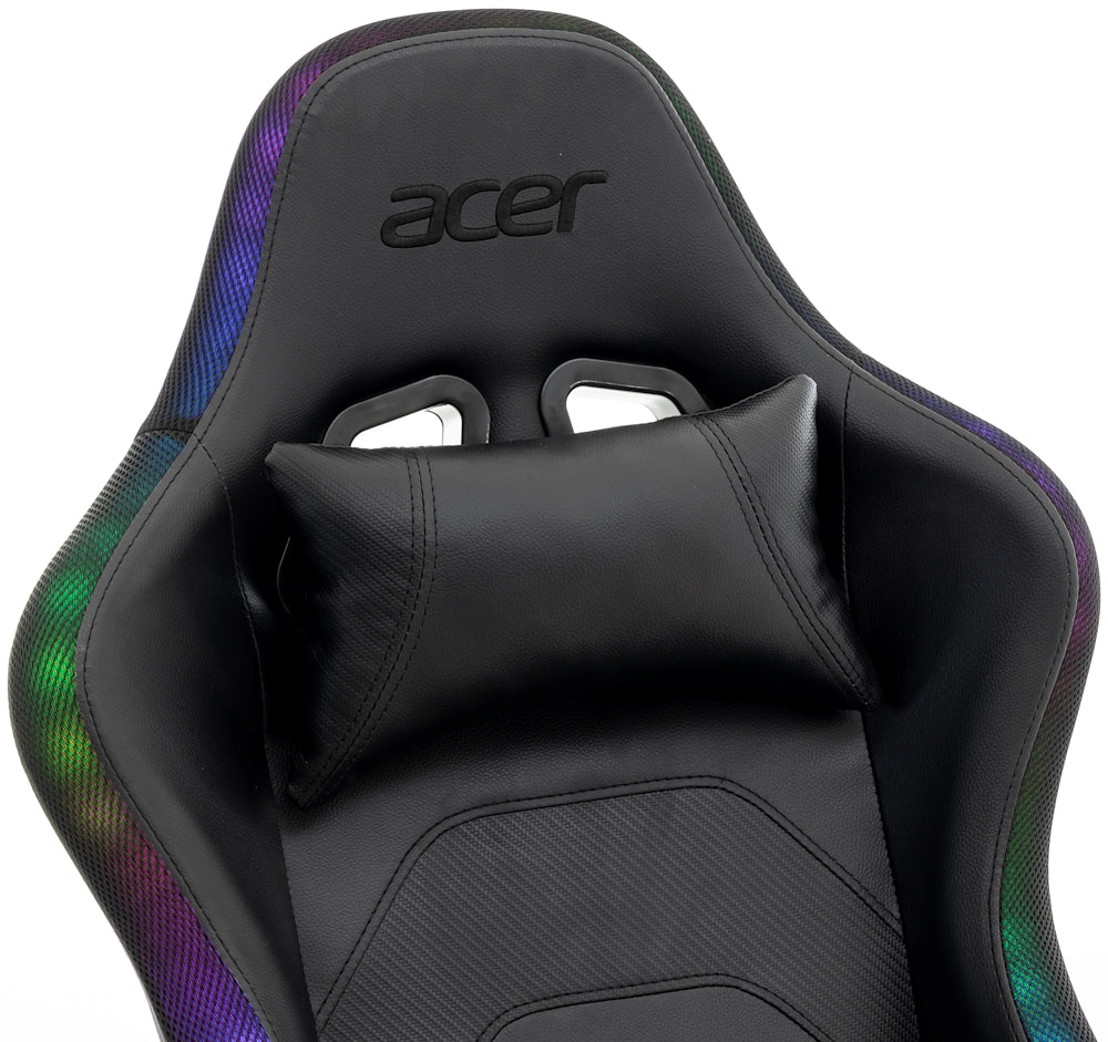 Acer Sedia Gaming Ecopelle Con Braccioli e Led Black
