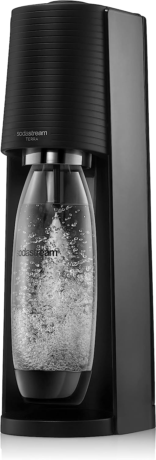Sodastream 2270210 Gasatore Terra Black + 1bottiglia 1lt + 1cilindro