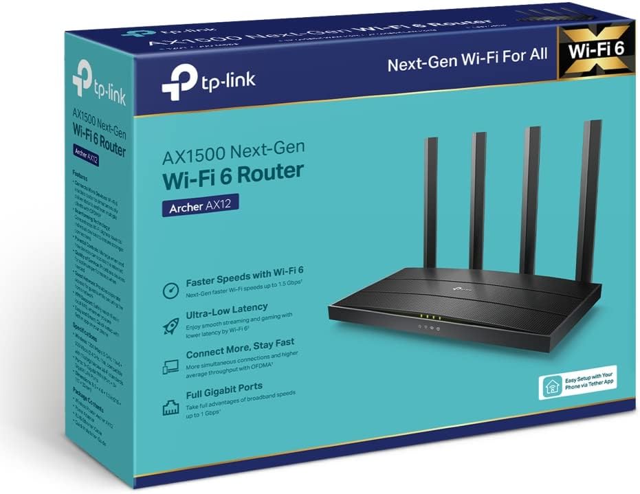 Tp-link ARCHERAX12 Router D.band 2.4/5ghz 1.5gbps Wifi 6 Ax1500