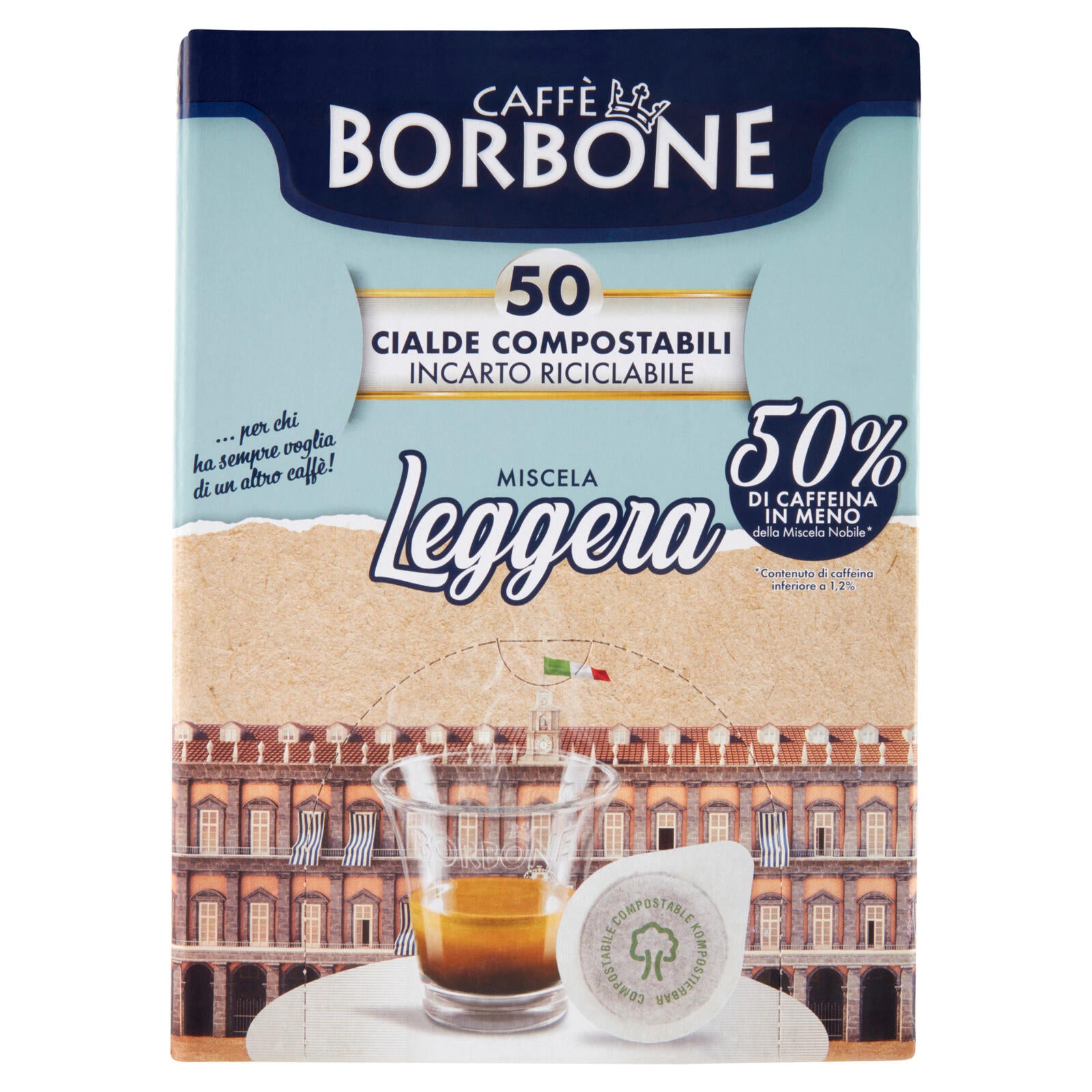 Caffè Borbone Confezione 50 Cialde 44 mm Miscela Leggera