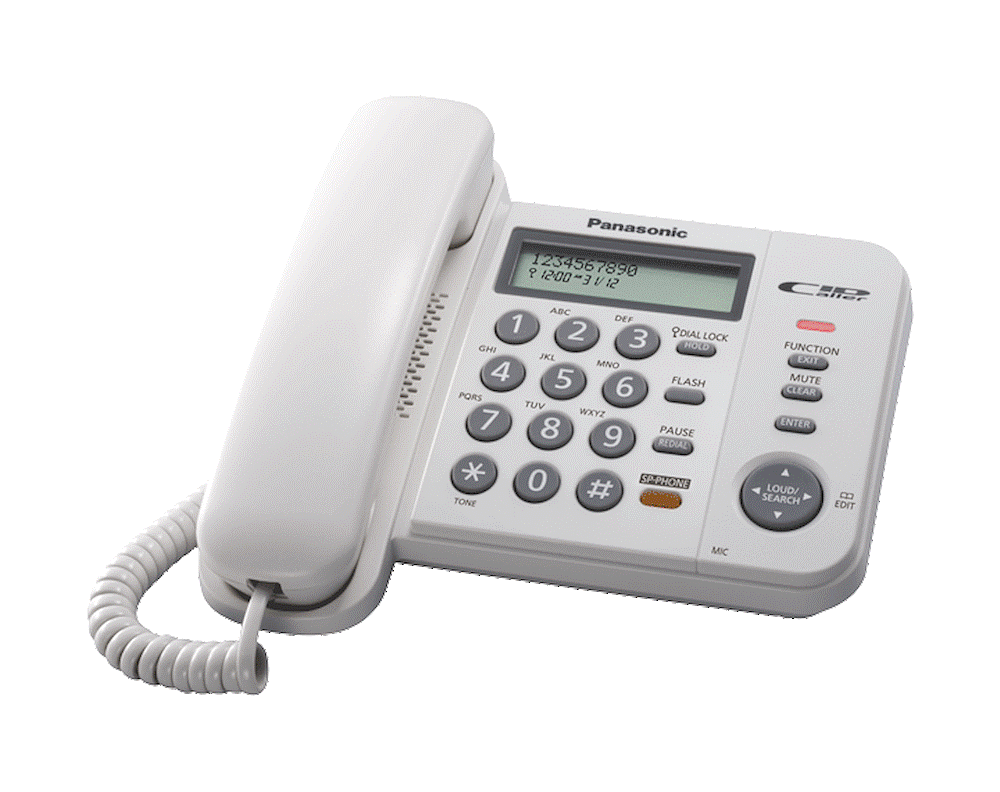 PANASONIC TELEFONO C/FILO LCD ANALOG. IDENTIF.CHIAMATE WHITE