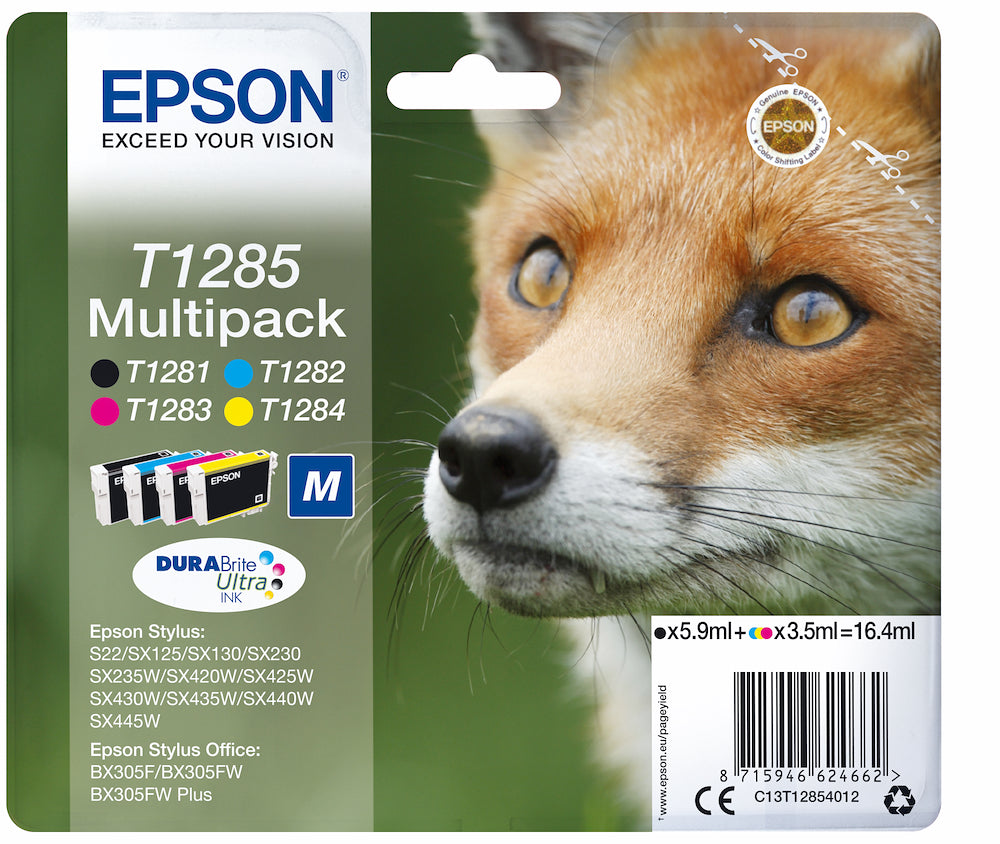 Epson C13T12854022 Cart.ink-jet Multipack Volpe Secur.blister T1285
