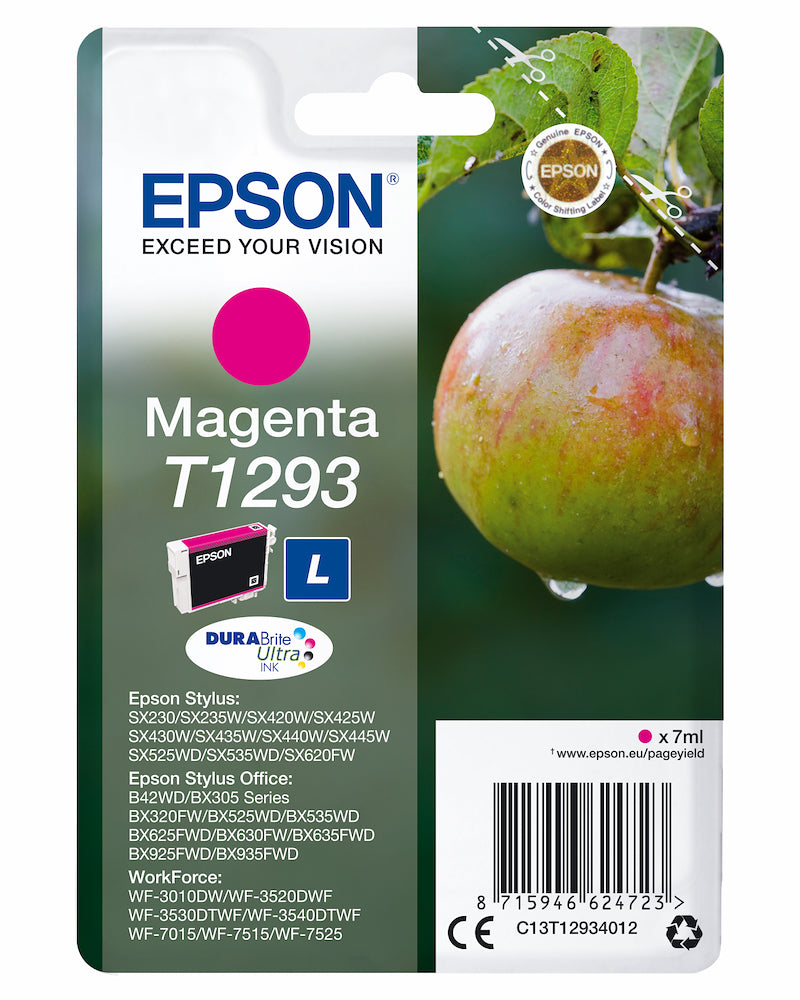 Epson C13T12934022 Cartuccia Inch.magenta Tg.l Mela T1293