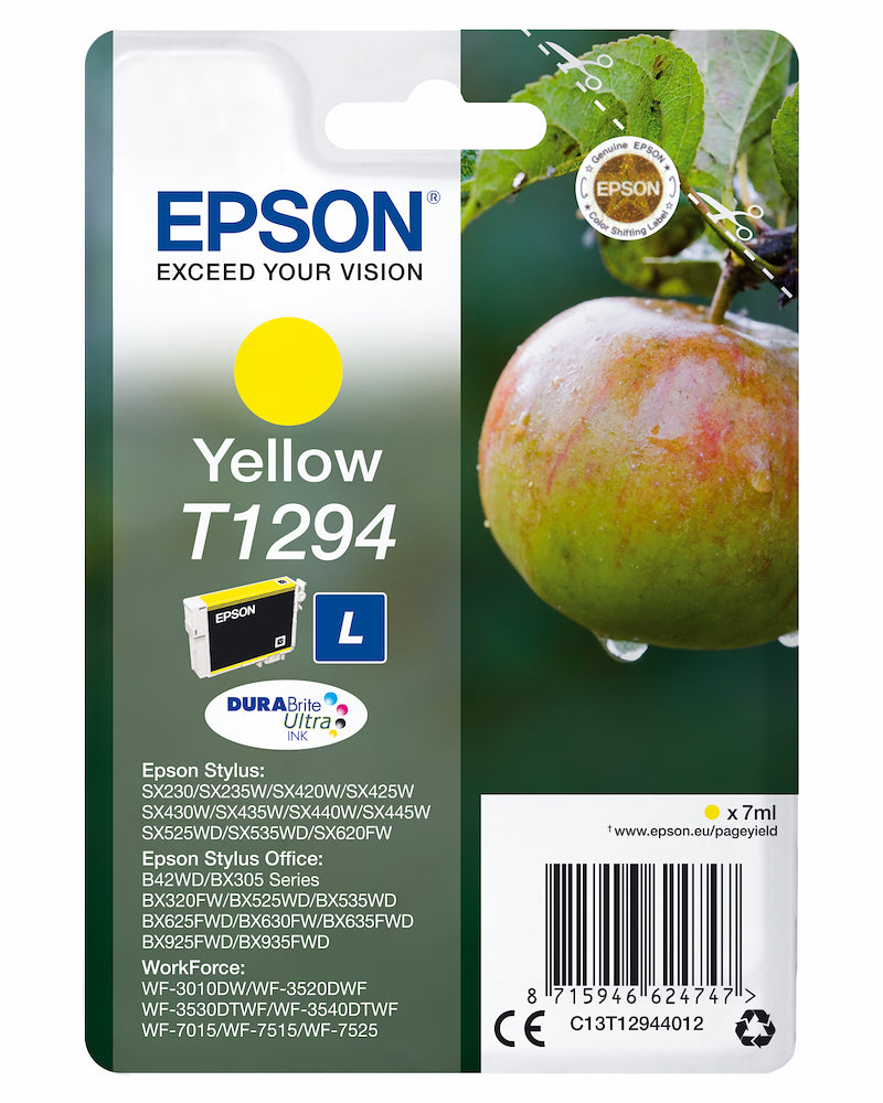 Epson C13T12944022 Cartuccia Inch.giallo Tg.l Mela T1294