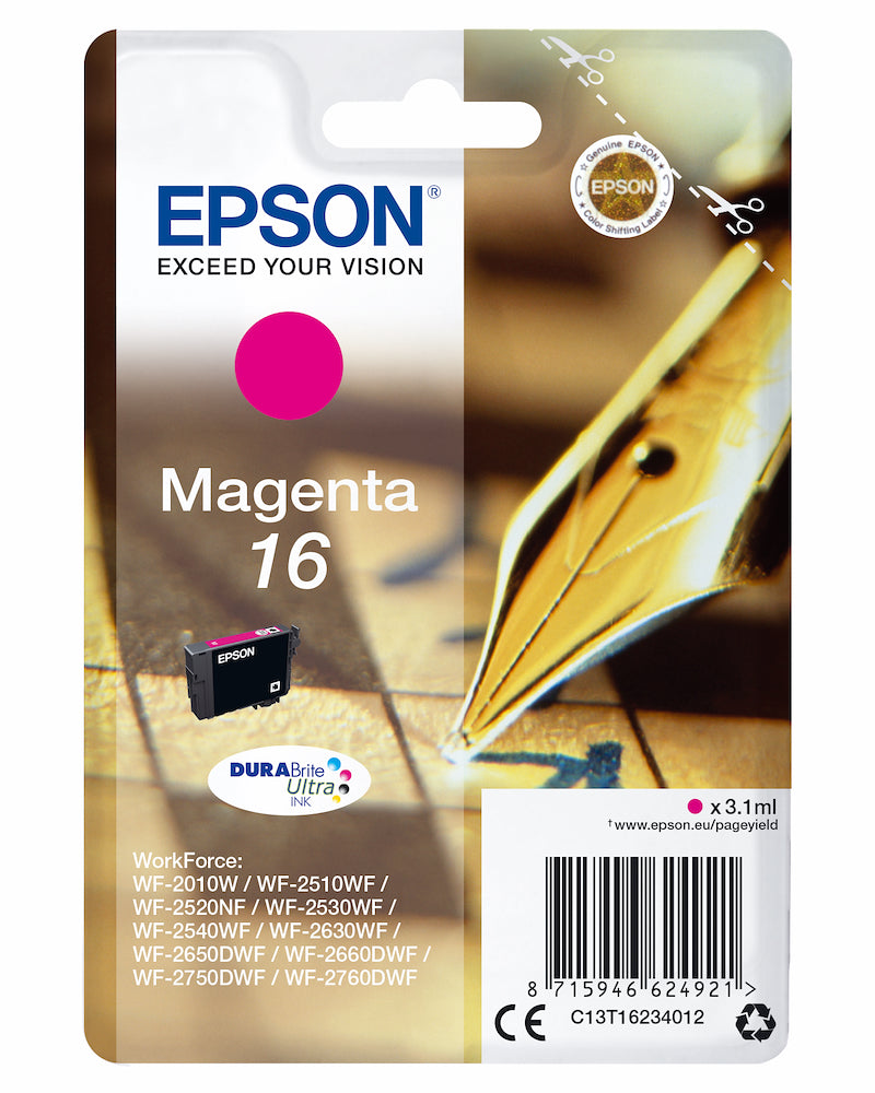 Epson C13T16234022 Cart.ink-jet Penna E Cruciverba 16 Magenta T1623