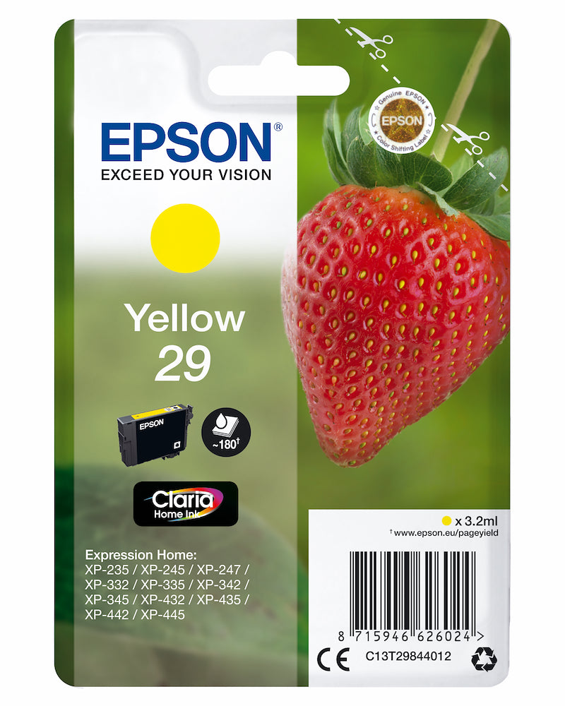 Epson C13T29844022 Cart.ink-jet Serie Fragola Giall.claria 180p.t2984