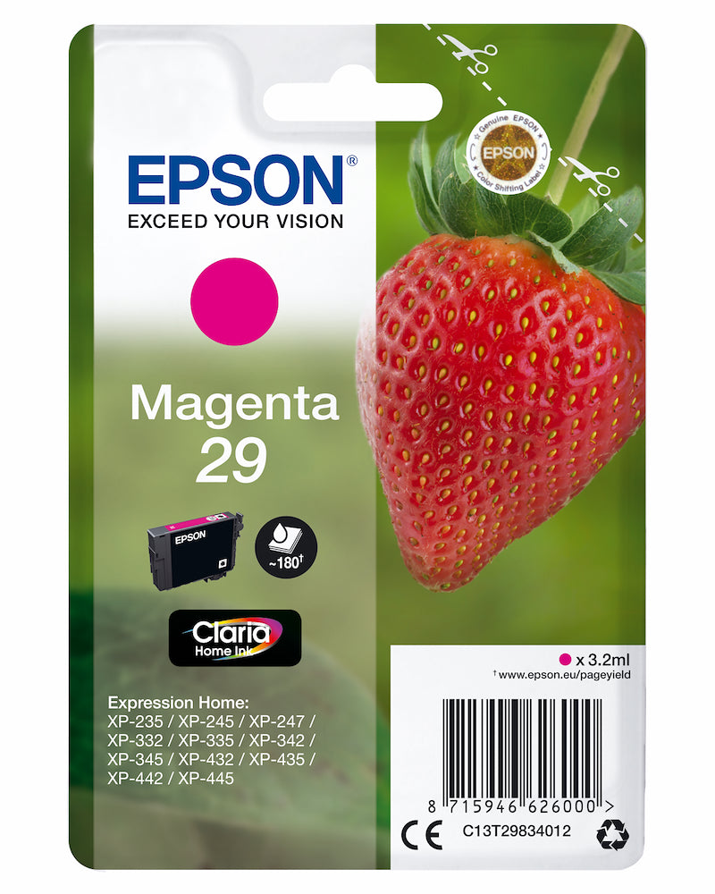 Epson C13T29834022 Cart.ink-jet Serie Fragola Magen.claria 180p.t2983