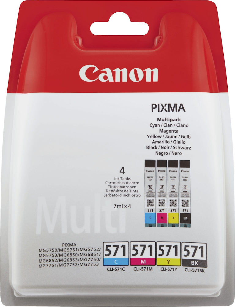 Canon 0386C004 Cart.ink-jet Multipack Cli-571 B/c/m/y Blister