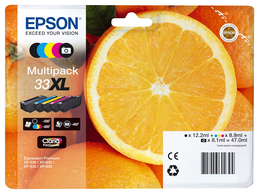 Epson C13T33574021 Cart.ink-jet Multipack 33xl Arancia Conf.5cartucce