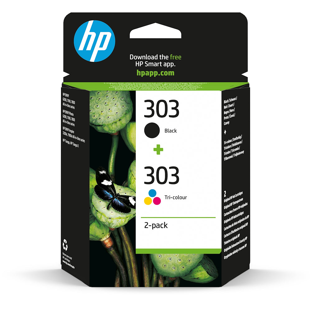 Hp 3YM92AEBL Cart.ink-jet 303 Combo Pack Conf.2pz Ner+tricromia