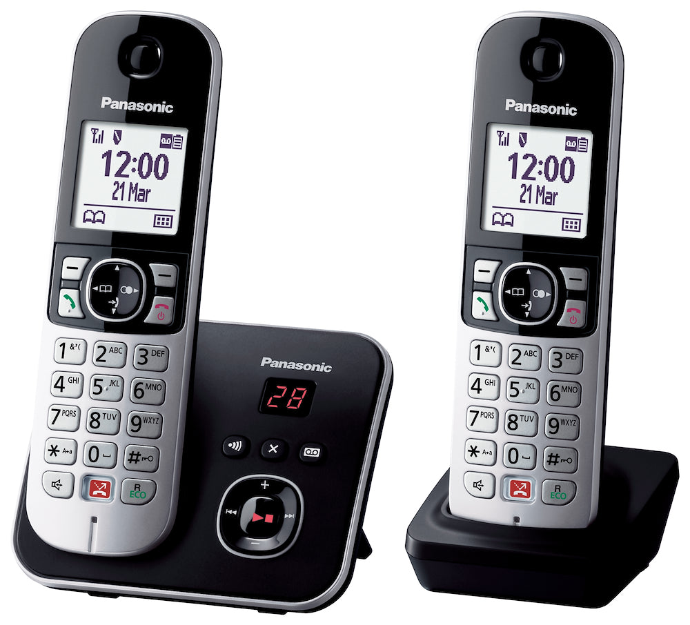 Panasonic KXTG6862JTB Telefono cordless digitale con segreteria telefonica