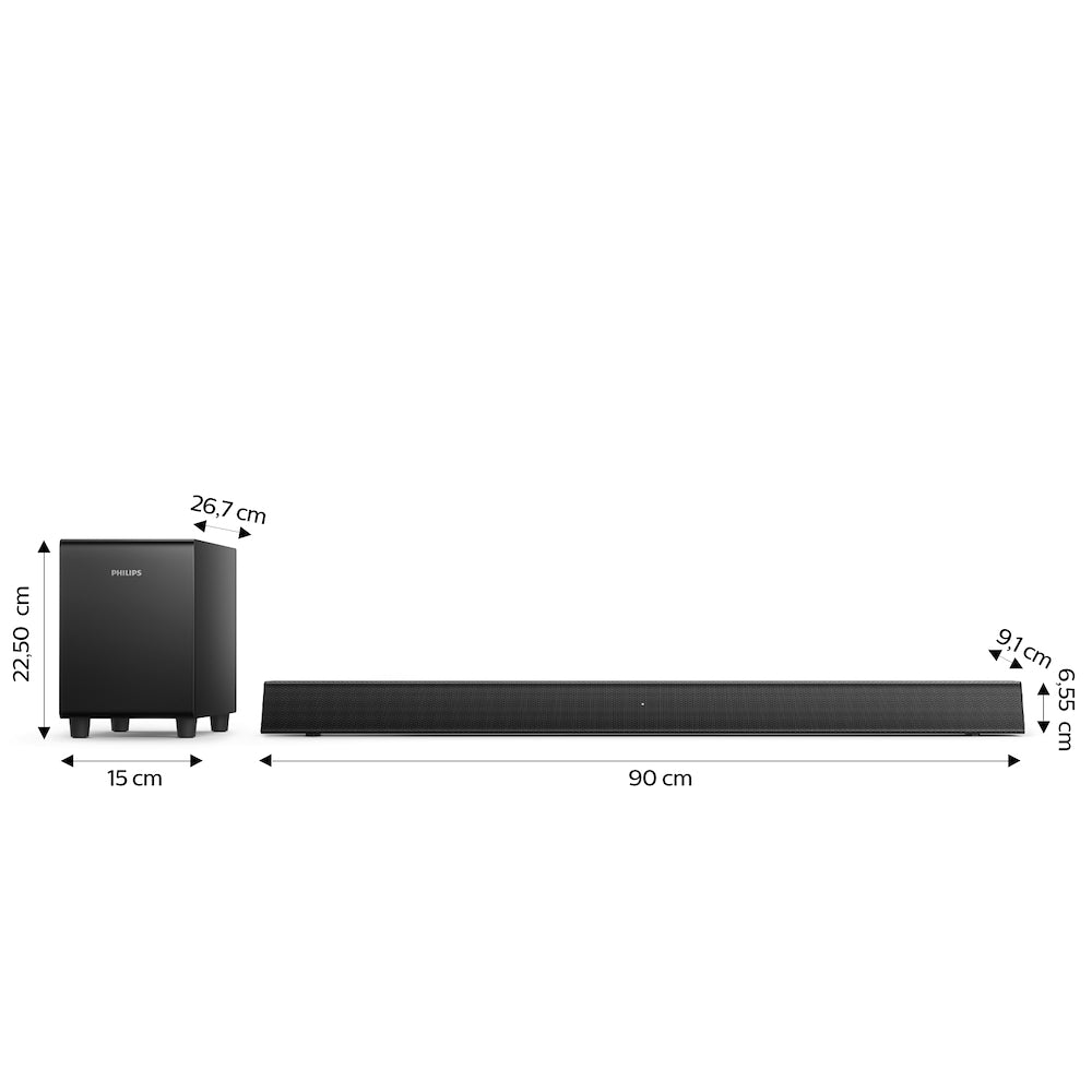 Philips TAB5305 Sound Bar 2.1 70w Bt Hdmi Arc C/subwoofer