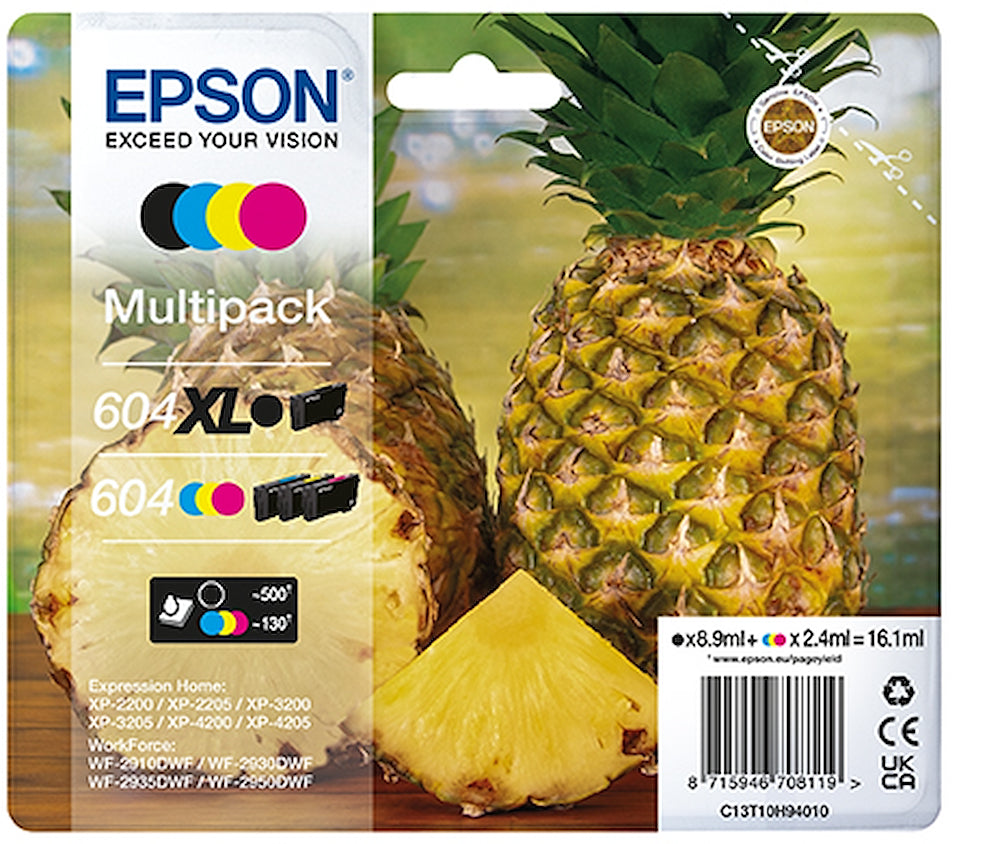 Epson C13T10H94020 Cart.ink-jet 604xl Ananas Multipack Nero