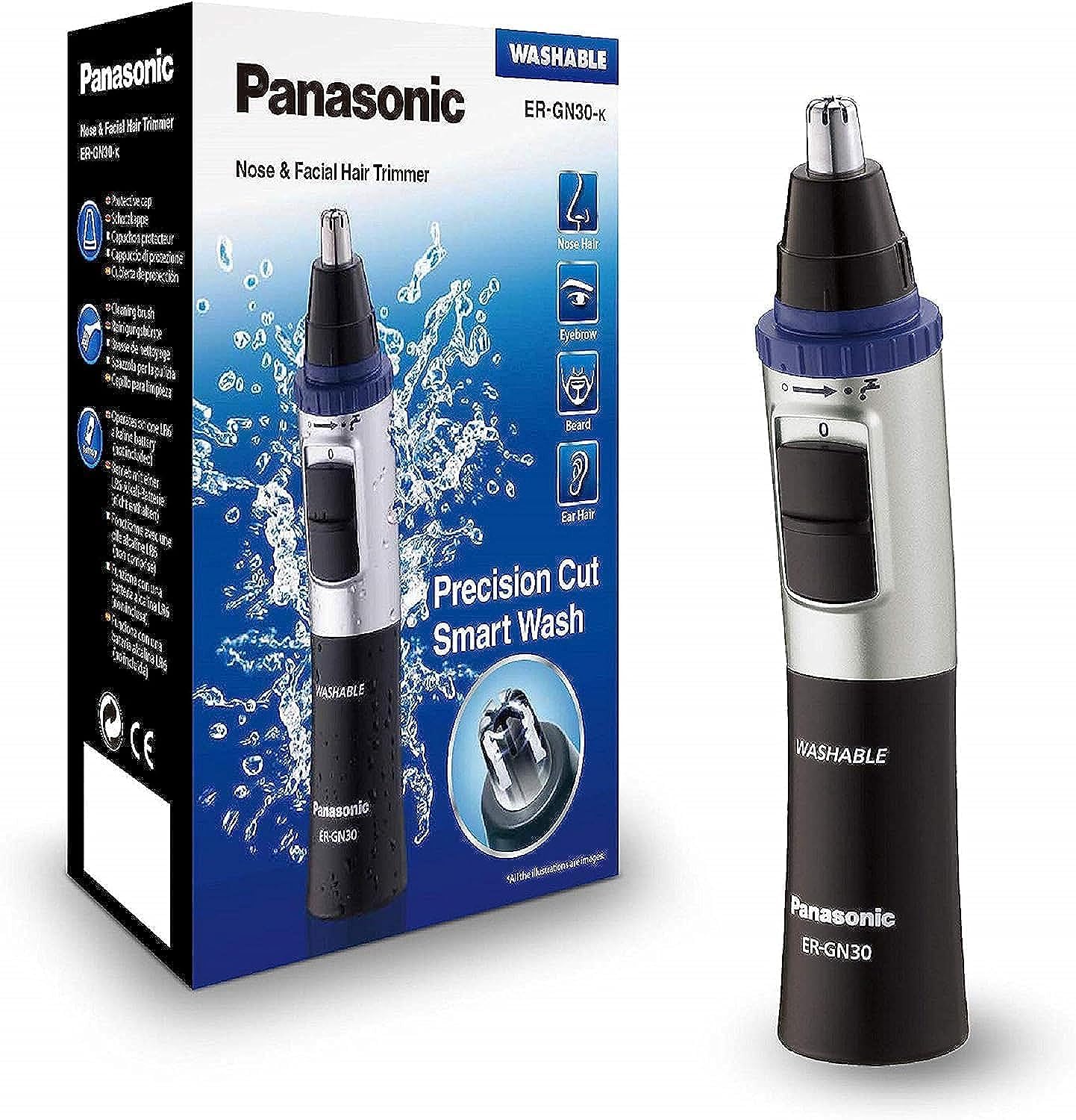 Panasonic ERGN30K503 Trimmer Batt.aa Wet/dry Lama Dual Edge Grigio