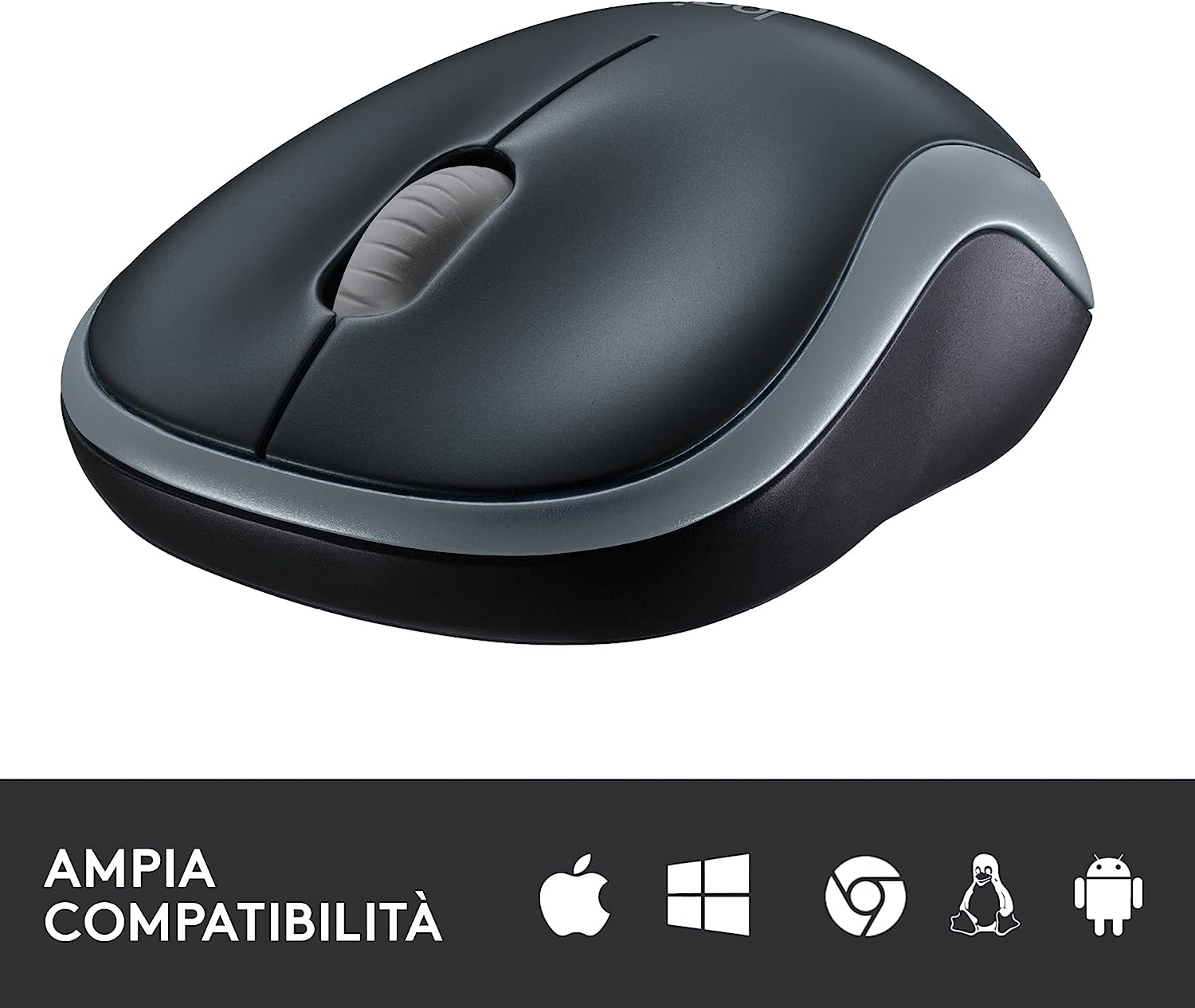 Logitech 910002235 Mouse Wireless M185 Grigio