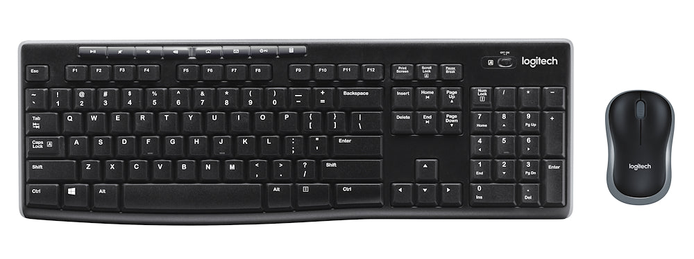 Logitech 920004512 Tastiera+mouse Wireless Usb Mk270 Nero