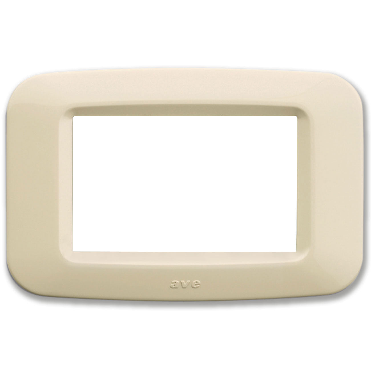 Ave 45PY03BP Placca in tecnopolimero per scatola rettangolare 3 Mod. color bianco blanc