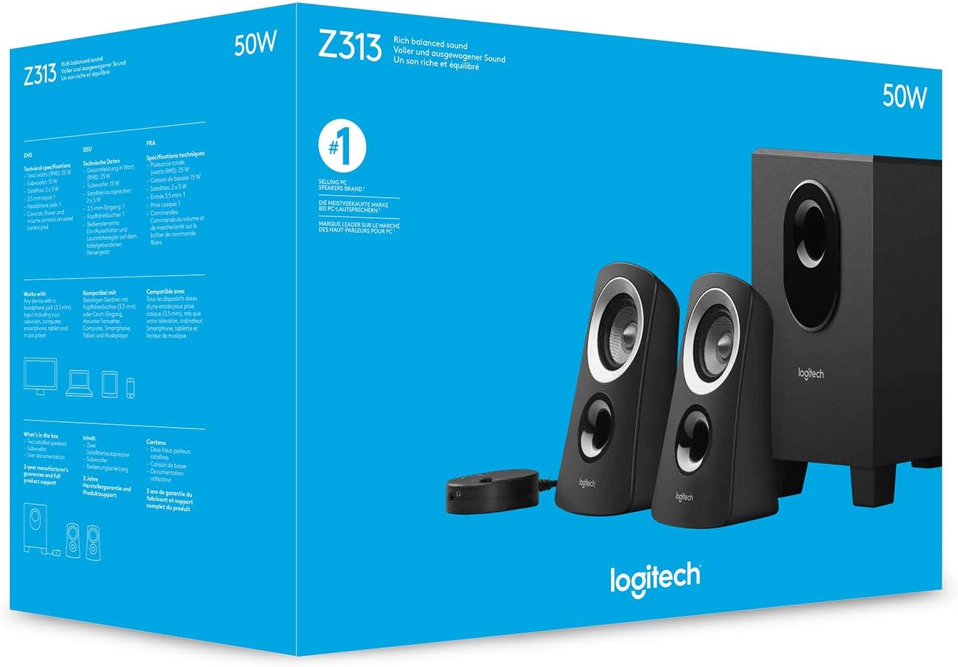 Logitech 980000413 Casse Pc 2.1 Z313