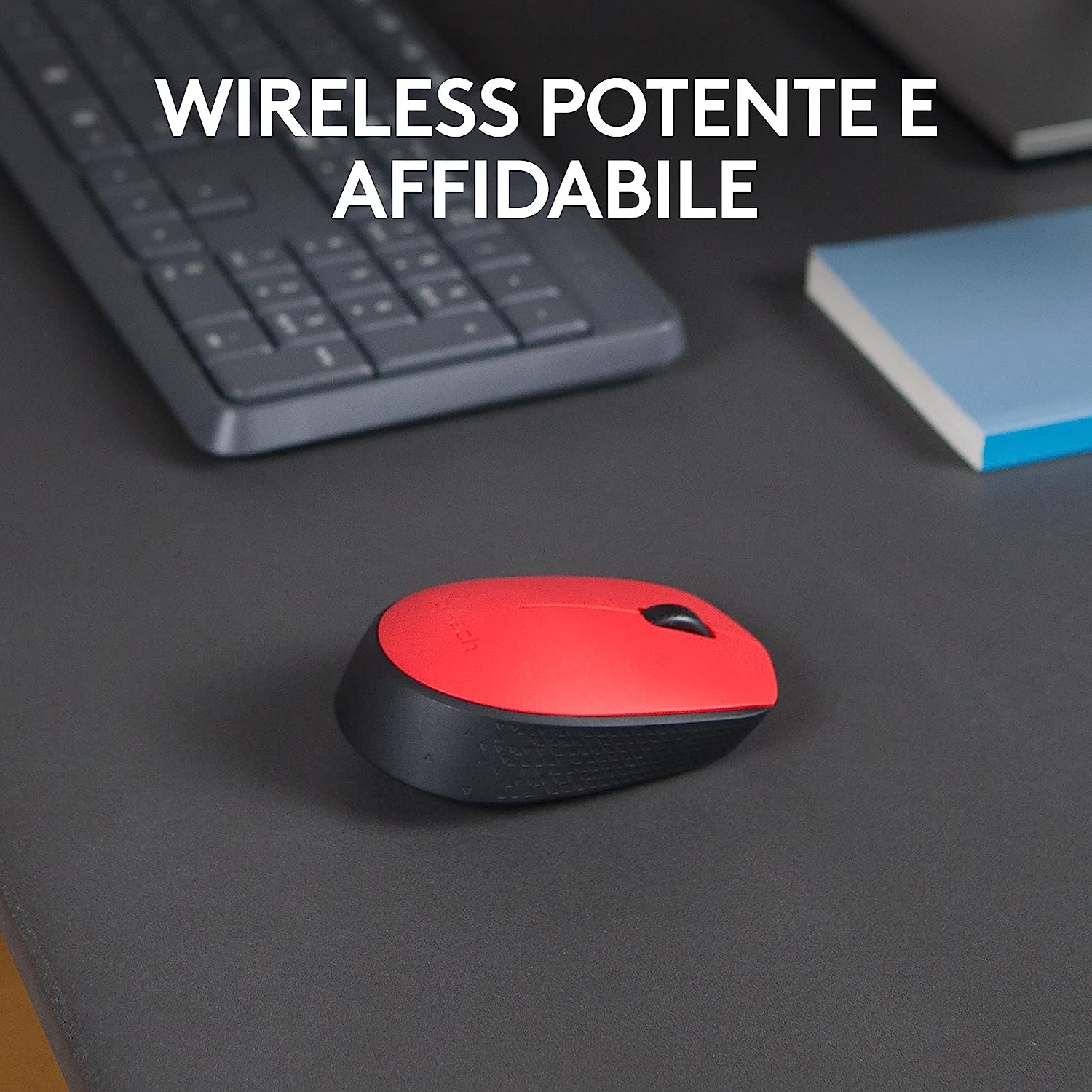 Logitech 910004641 Mouse Wireless 10mt M171 Nero/rosso