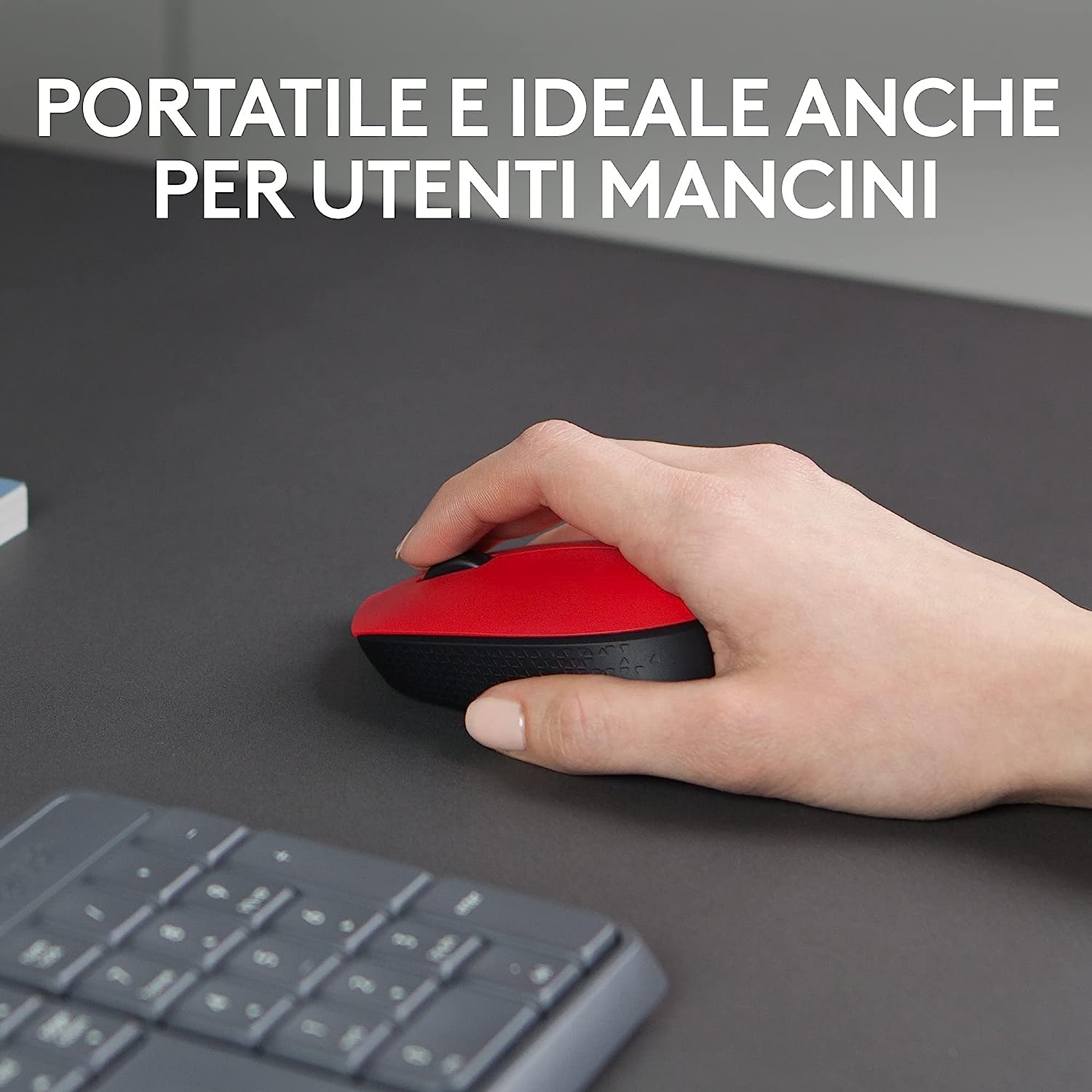 Logitech 910004641 Mouse Wireless 10mt M171 Nero/rosso
