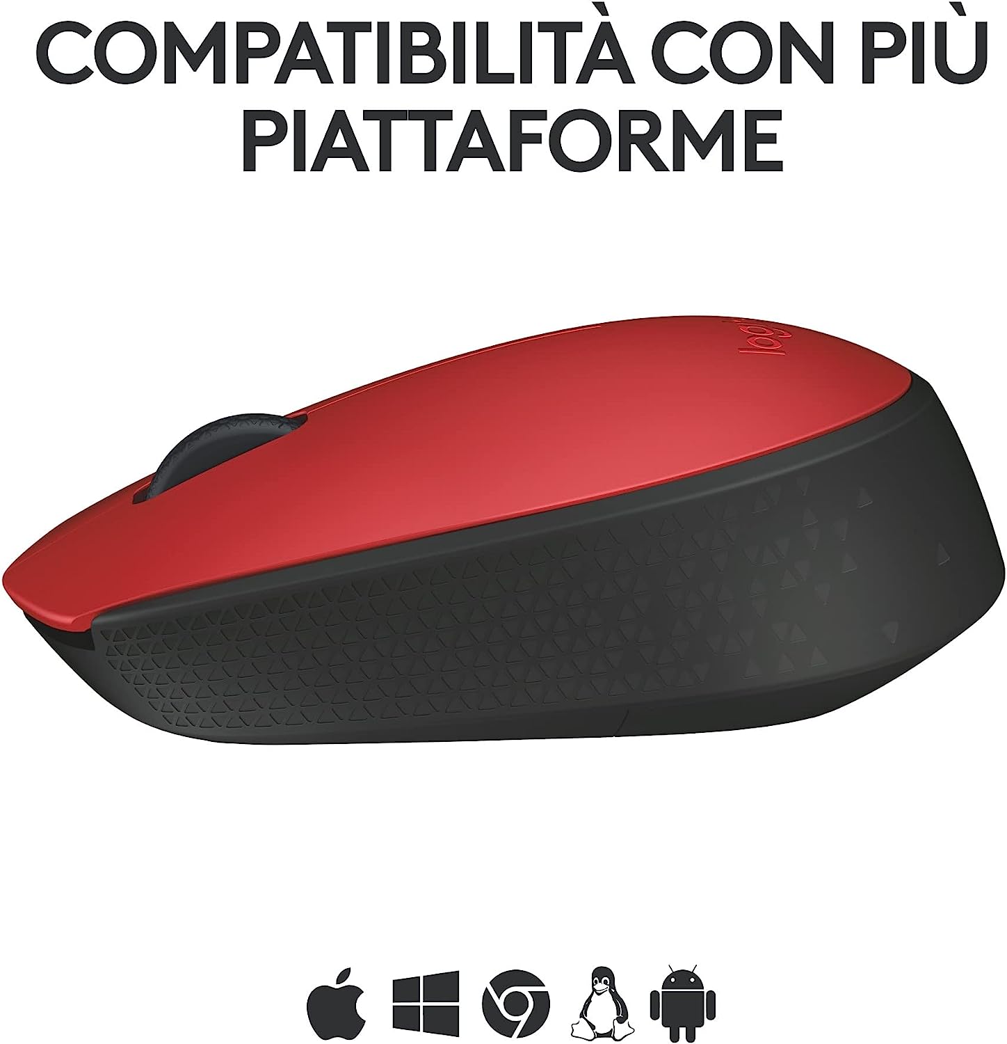 Logitech 910004641 Mouse Wireless 10mt M171 Nero/rosso