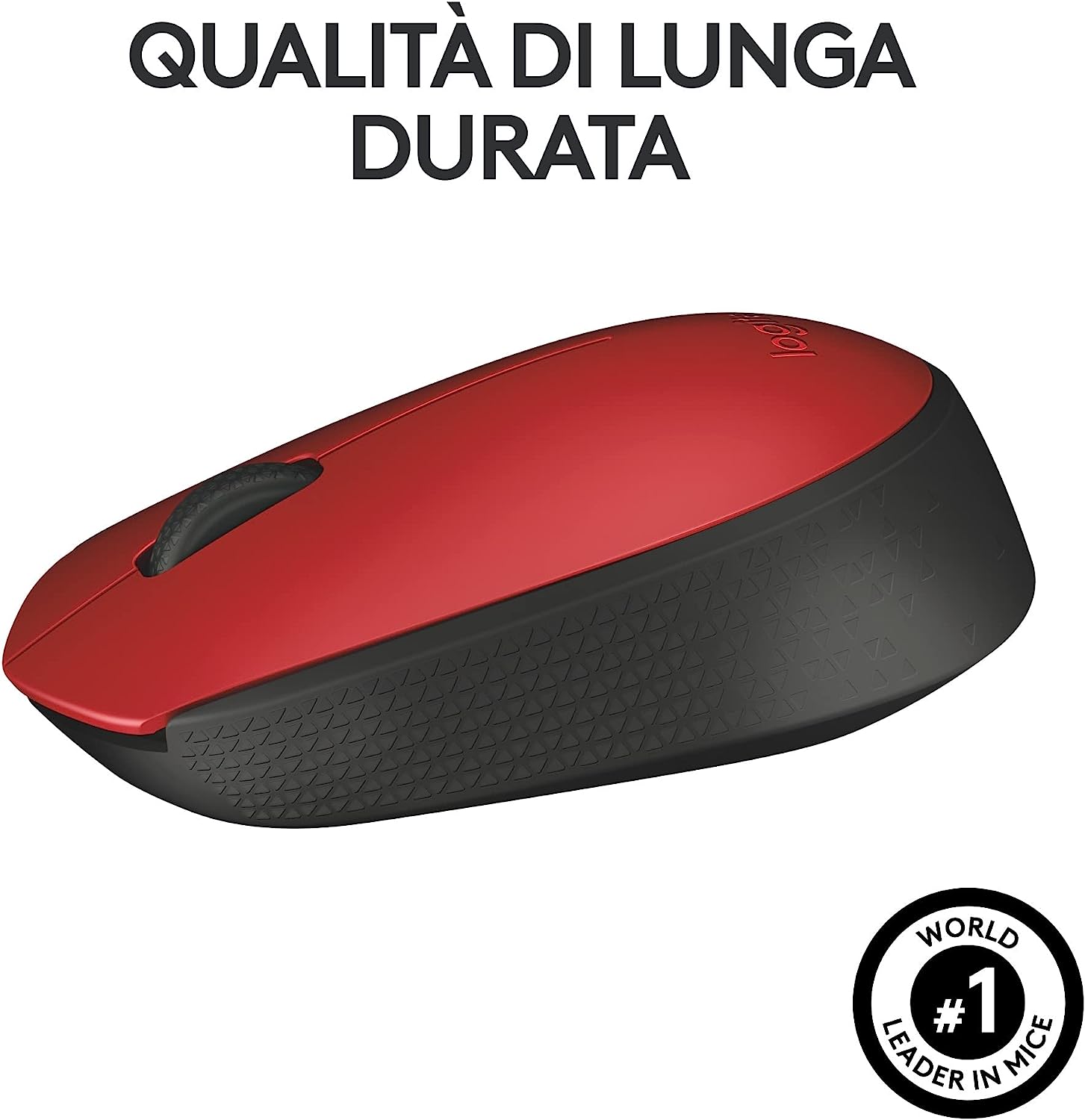 Logitech 910004641 Mouse Wireless 10mt M171 Nero/rosso