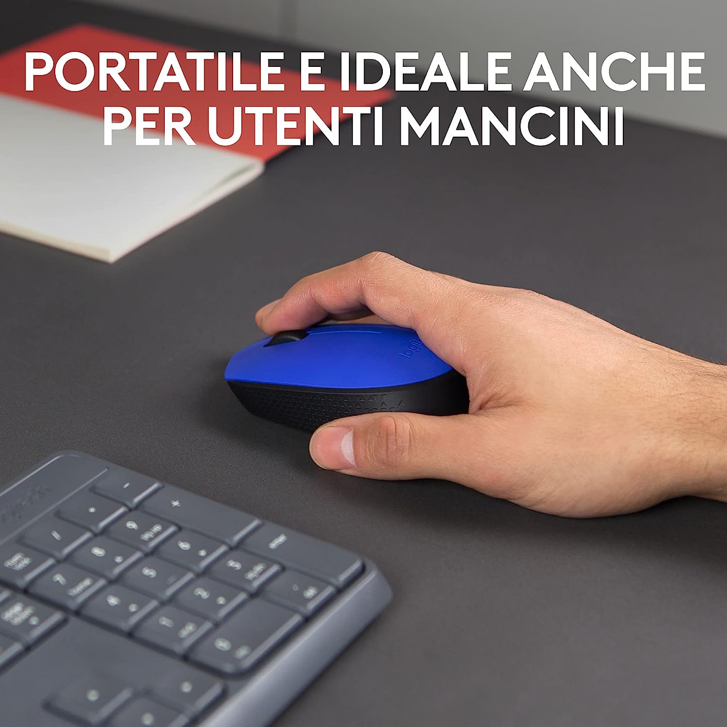 Logitech 910004640 Mouse Wireless 10mt M171 Nero, Blu