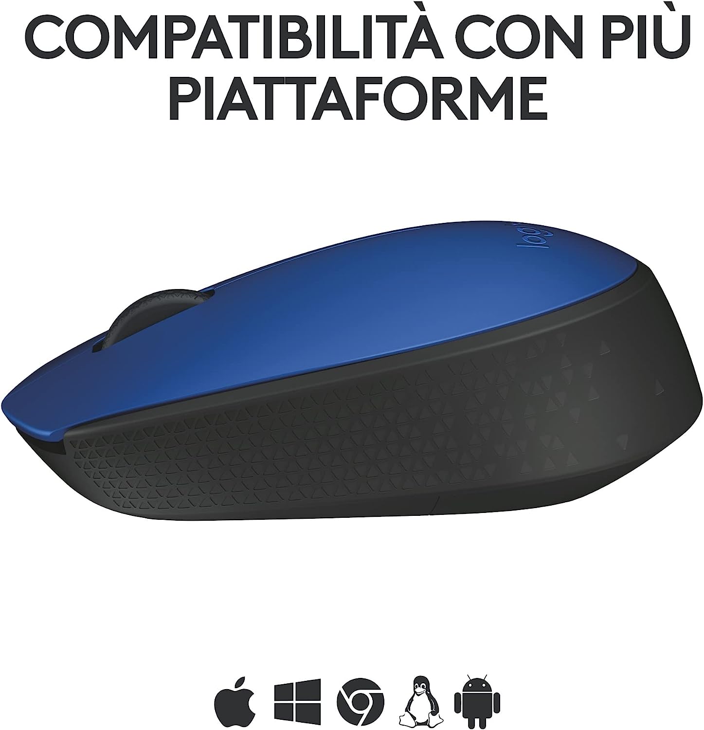 Logitech 910004640 Mouse Wireless 10mt M171 Nero, Blu
