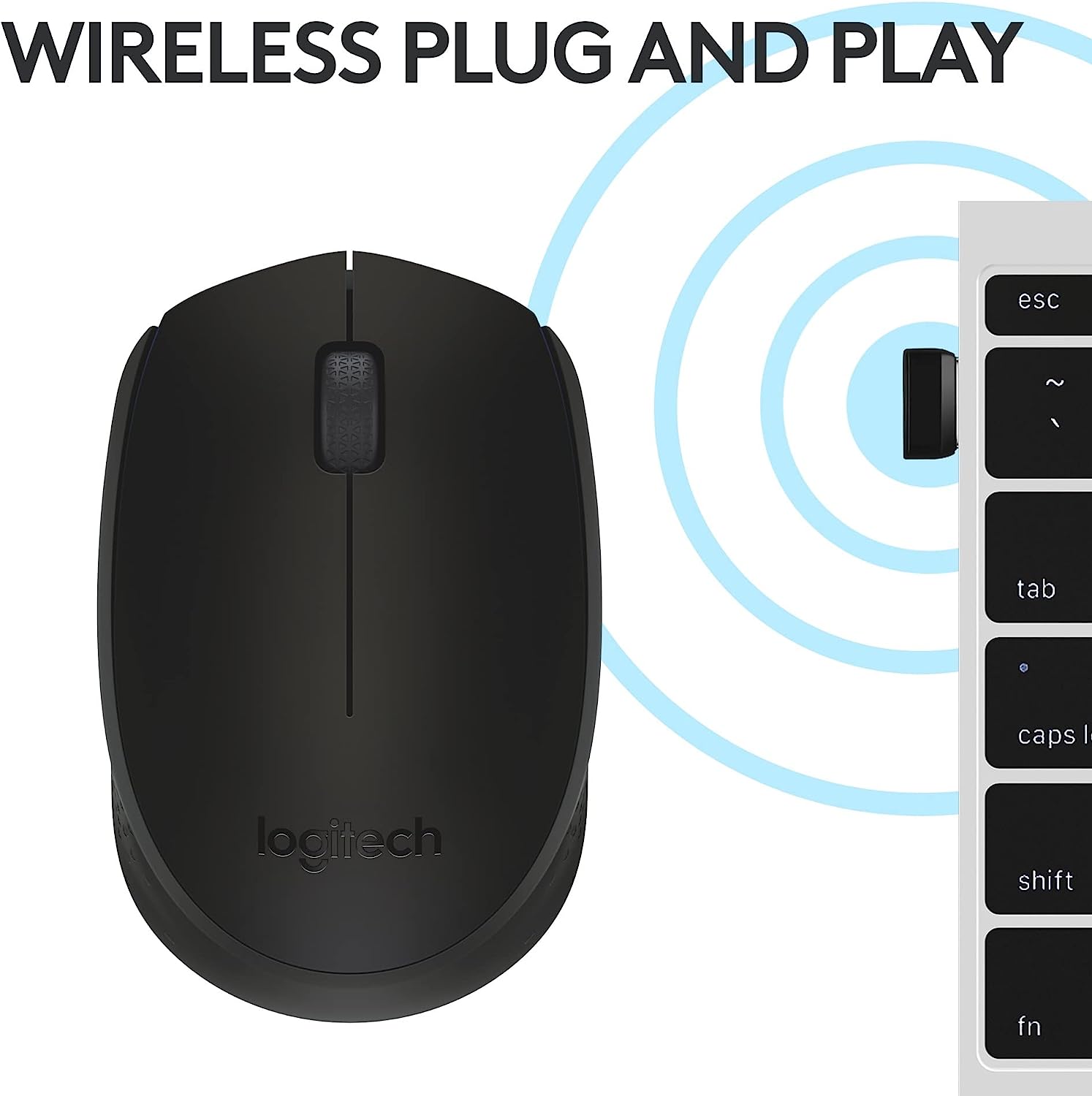Logitech 910004424 Mouse Wireless 10mt M171 Nero