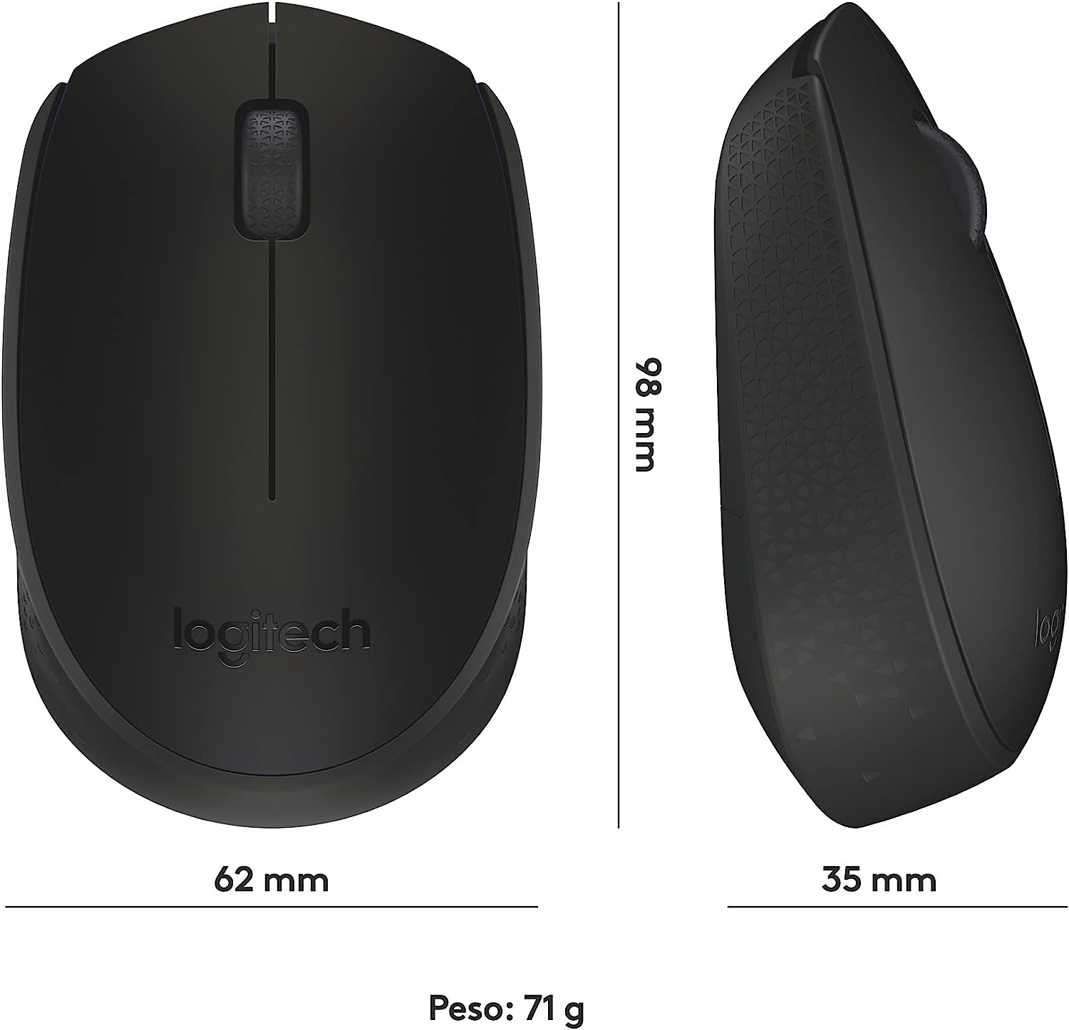 Logitech 910004424 Mouse Wireless 10mt M171 Nero